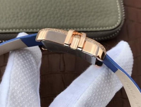 Replica Cartier High Jewelry Watches RG WJ306014 Blue Dial Blue Fabric Strap - Top club