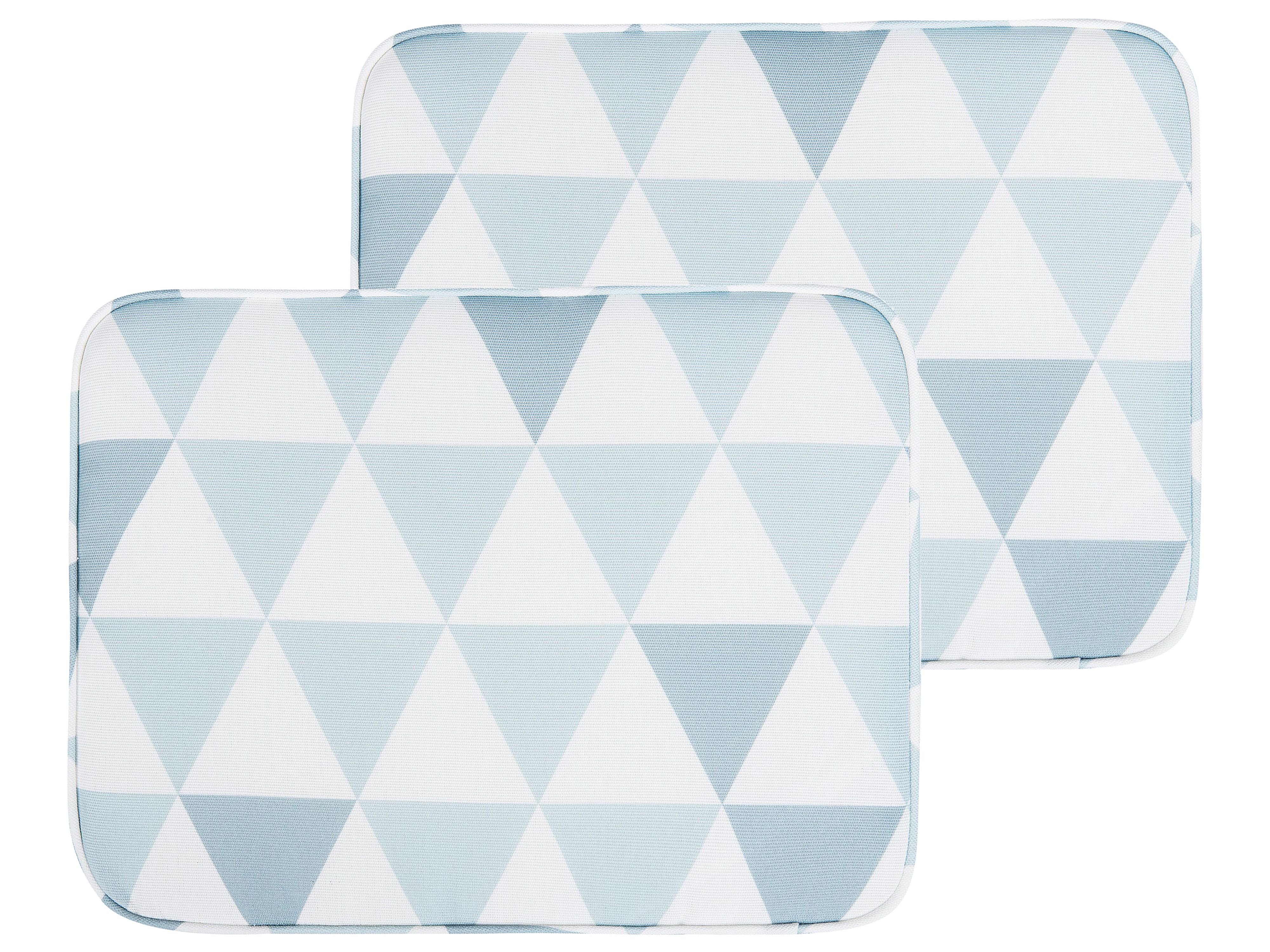 Set of 2 Garden Chair Cushions FIJI 29 x 38 cm Blue