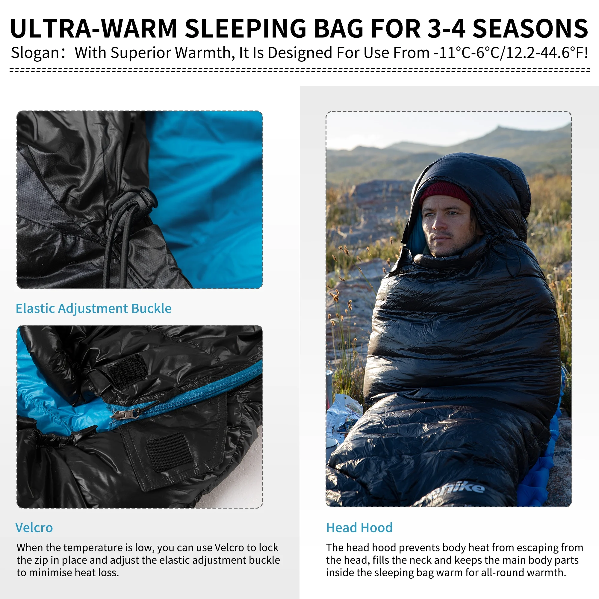 Naturehike Ultralight White Goose Down Sleeping Bag 750/550 Fill Power with Compression Sack - Image 21