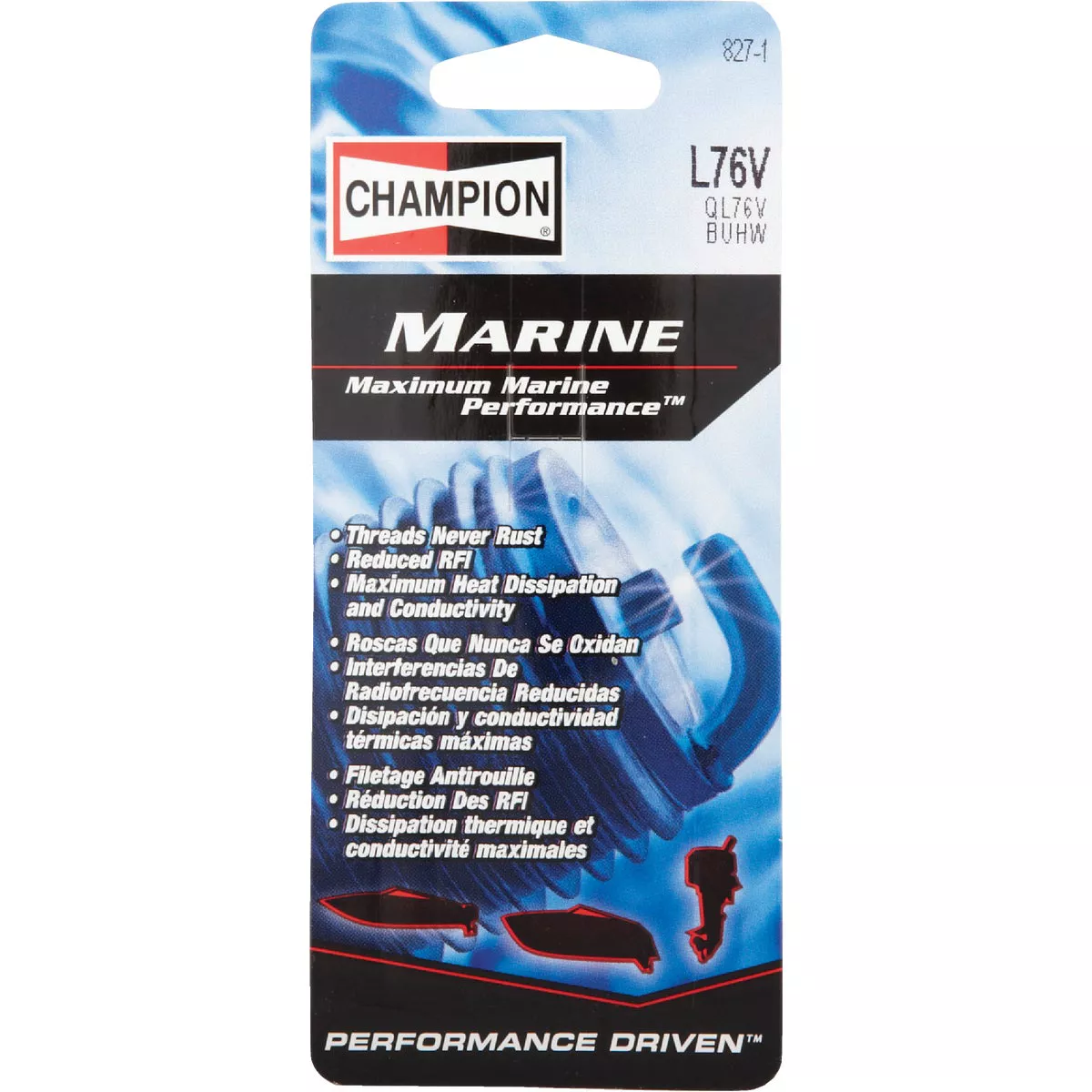 Champion L76V Copper Plus Marine Spark Plug