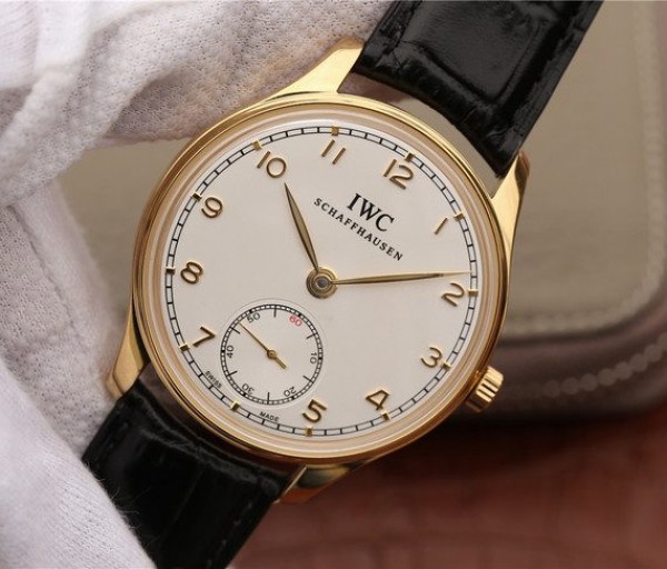 Replica IWC ZF Portuguese IW5454 YG White Dial Leather Strap A6498 - Elite Watch Atelier