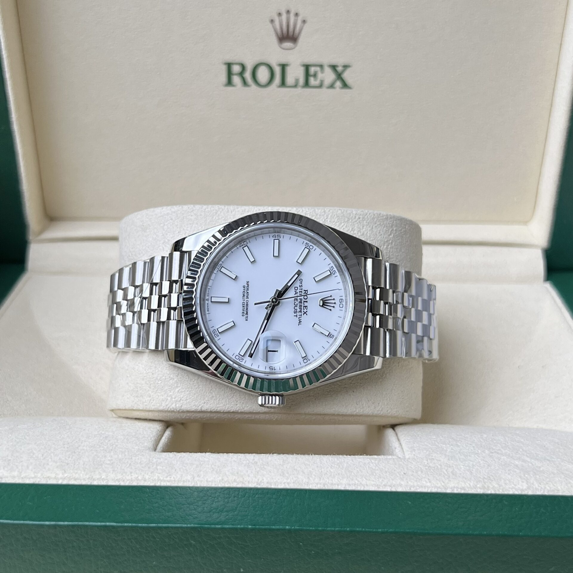 Rolex DateJust 126334 Replica Watch White Enamel Clean Factory 41mm - Top club