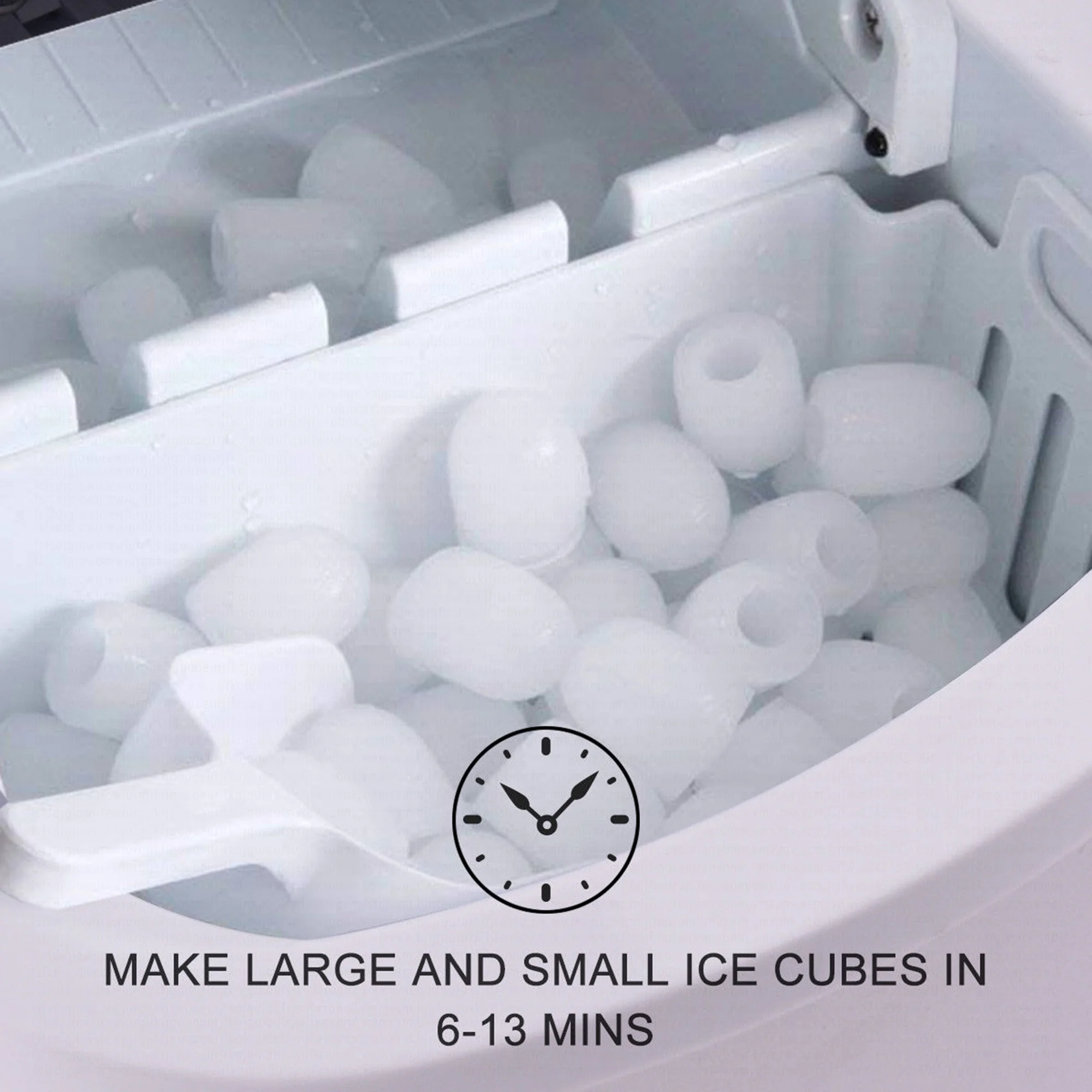Costway Silver Portable Compact Electric Ice Maker Machine Mini Cube 26lb/Day - Image 13