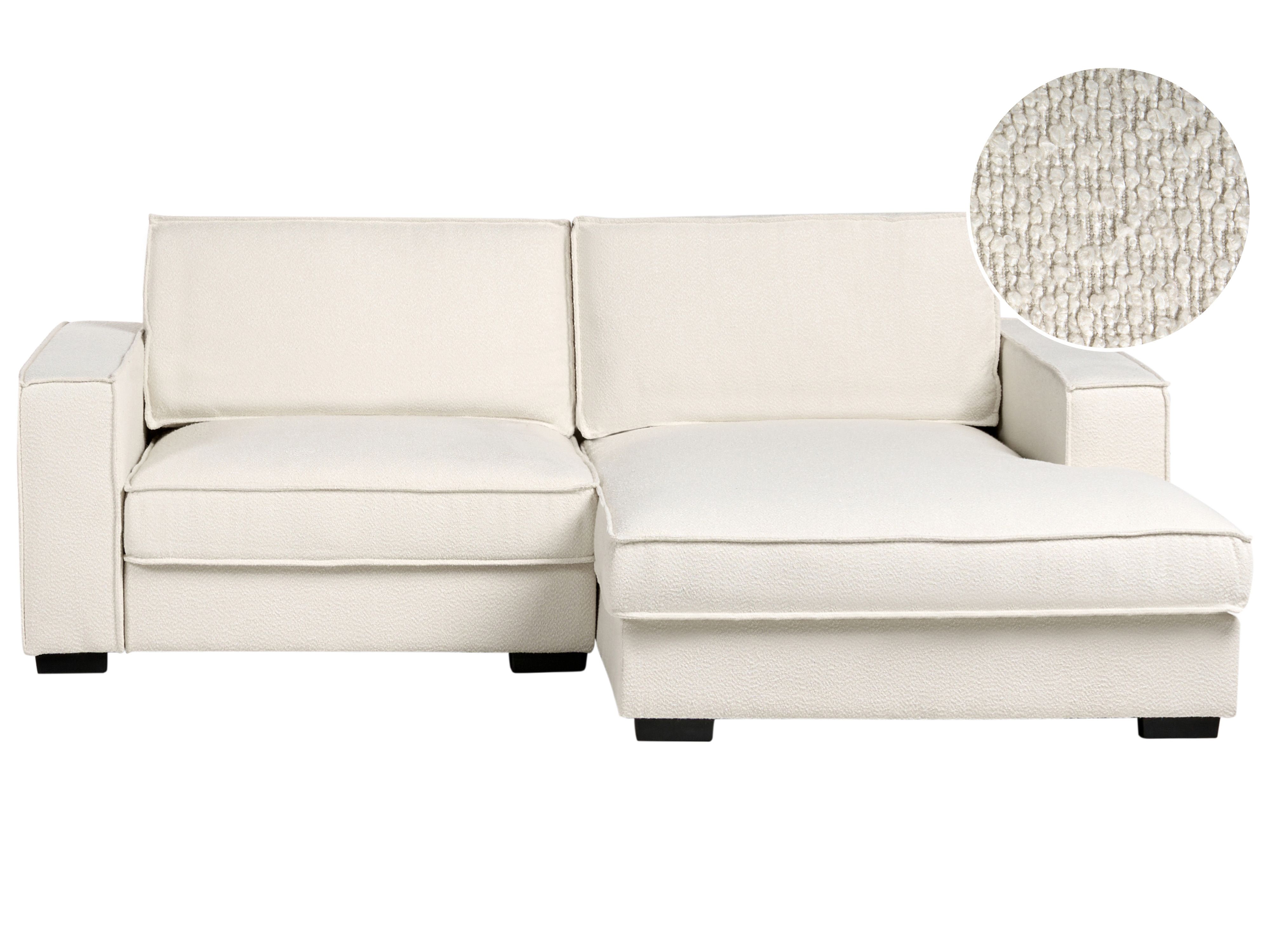 Corner Sofa KOLDING Boucle Light Beige Left Hand