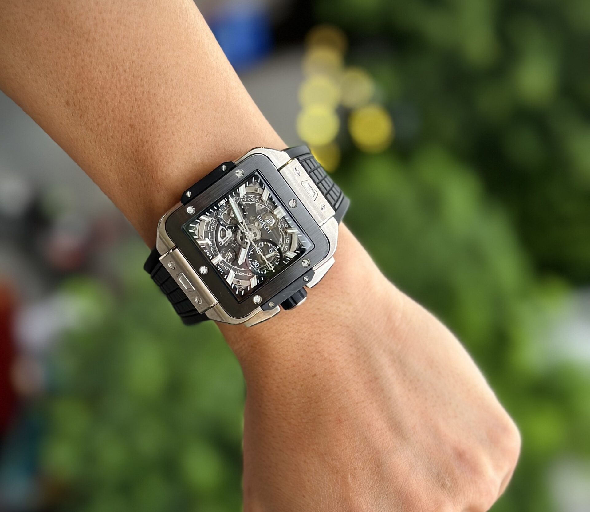 Hublot Best Replica Watch Big Bang Square Titanium Rubber Strap BBF Factory 42mm - Top club