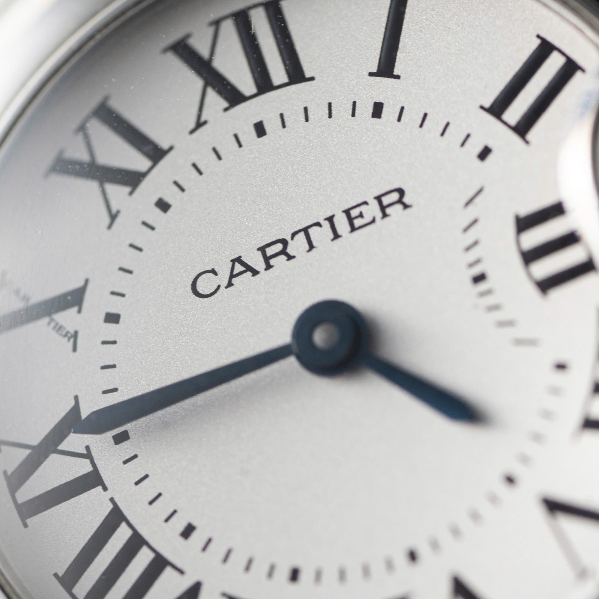 Cartier Ballon Bleu Women s Replica 11 Watch White Dial Black Leather Strap 28mm - Top club