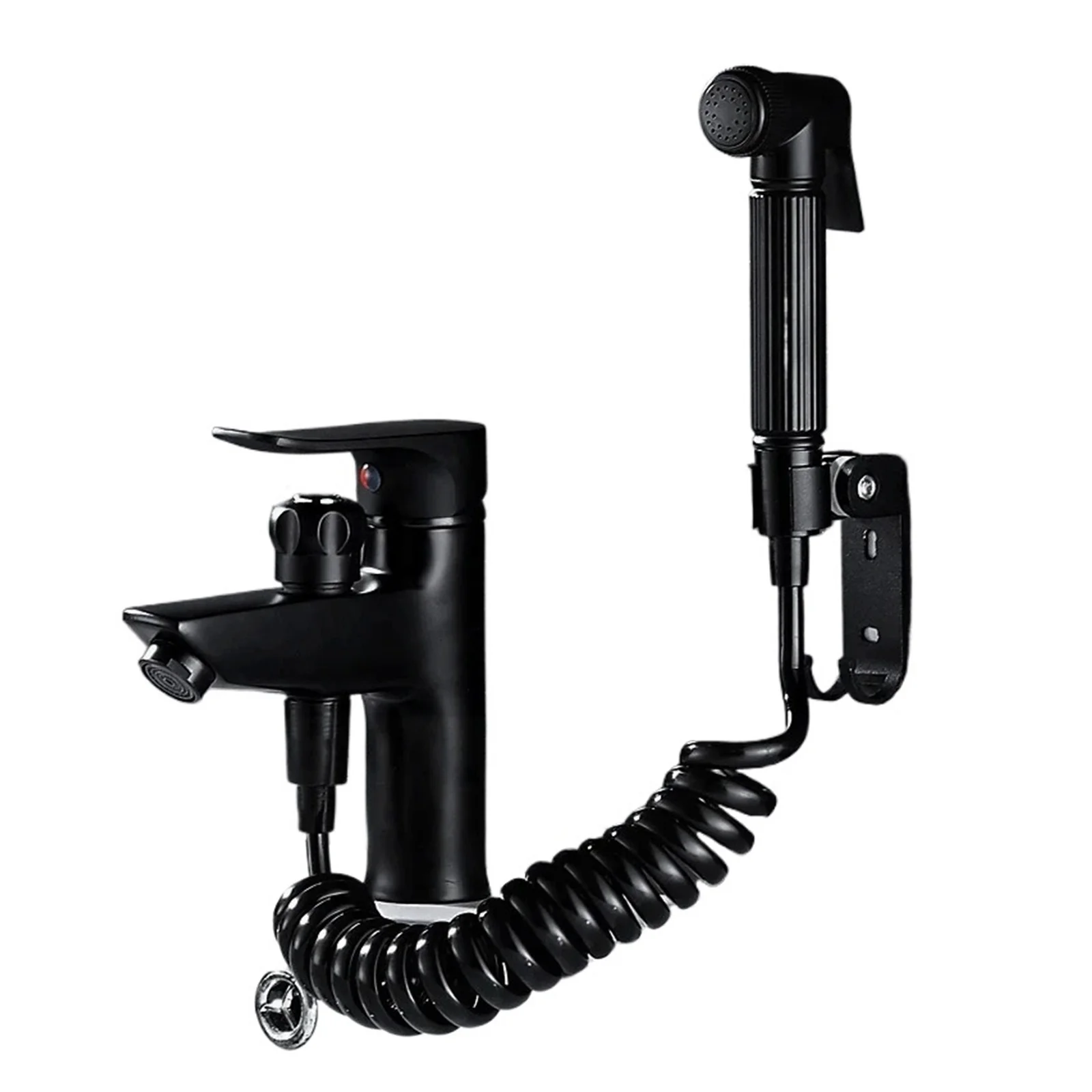 Bathroom Basin 2 In 1 Faucet, Brass Handheld Toilet Bidet Faucets, Sprayer Cold And Hot Water Mixer Bathtub Tap With Shower Set ,Versatile Features
