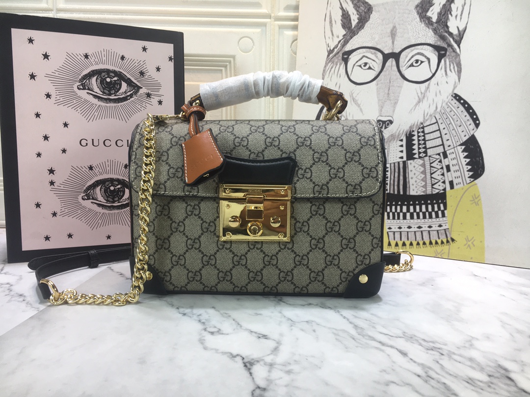 Replica Gucci Padlock Small Bamboo Shoulder Bag 6032211:1High-quality replica