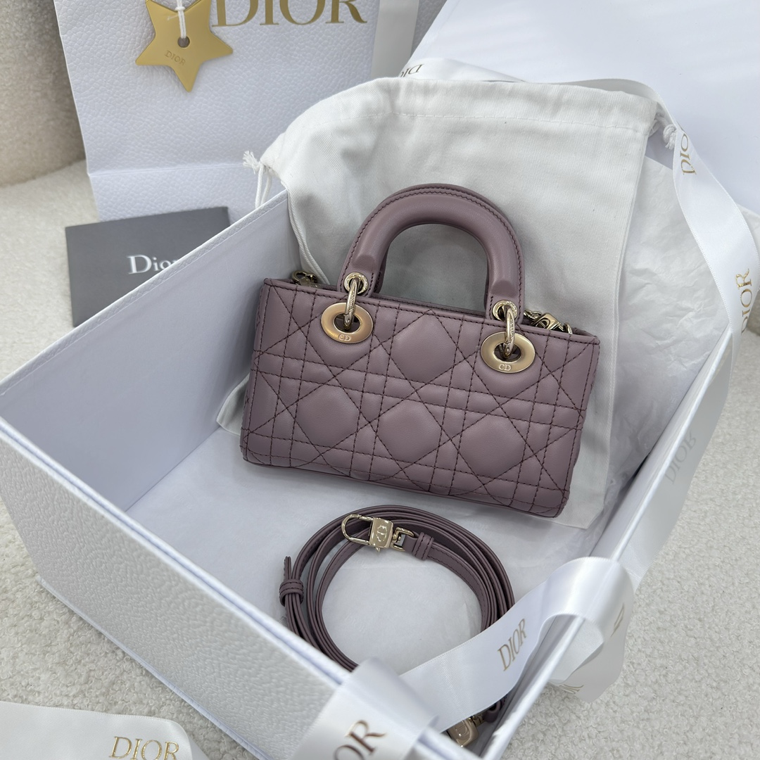 Dior Small Lady D-Joy Bag Purple For Women 6,3in/16cm1:1High-quality replica