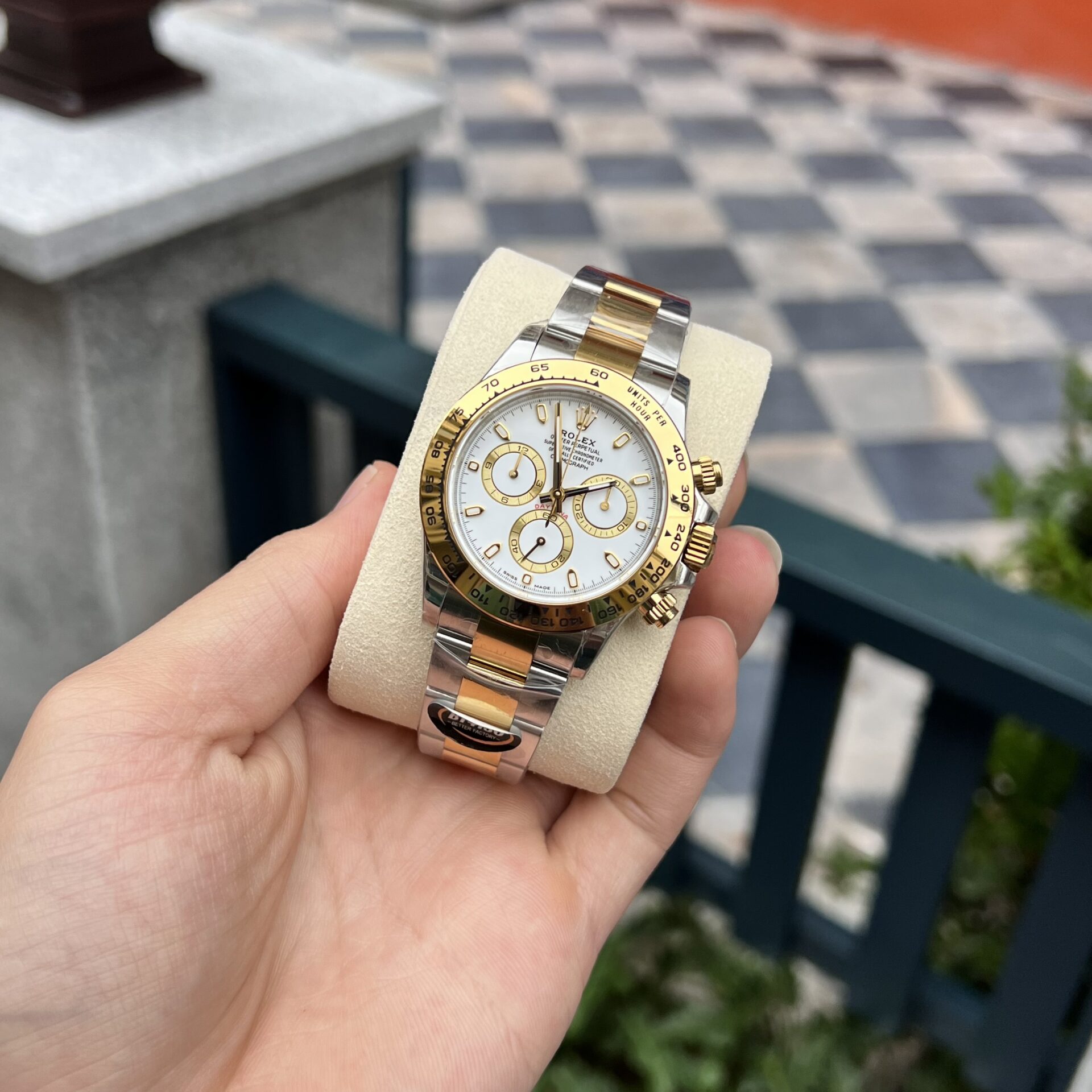 Rolex Daytona 126503 Best Replica Watch Demi Yellow BT Factory 40mm - Elite Watch Atelier