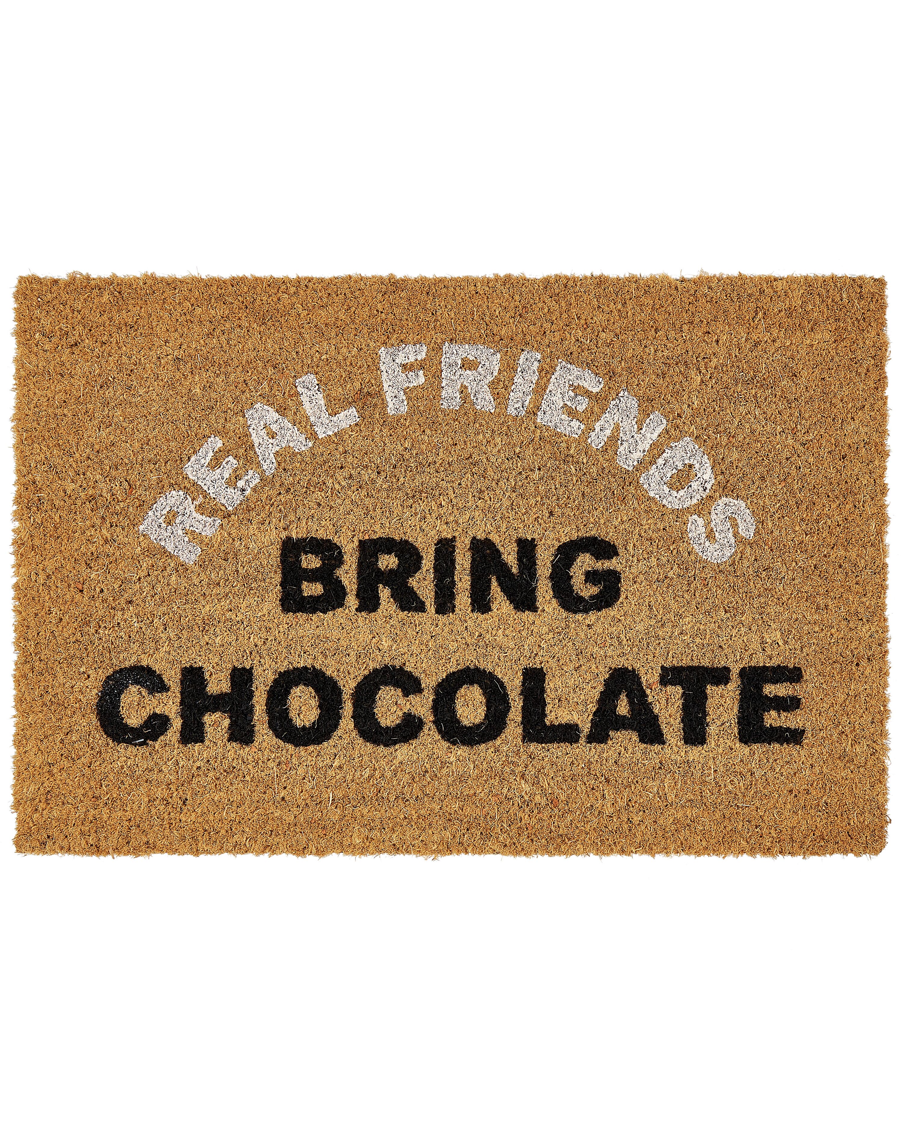Doormat PAMIR Natural 40 x 60 cm Text Coir