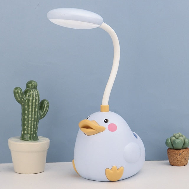 Speelse LED Bureaulamp voor Kinderen in Duckvorm met Instelbare Helderheid – Geel en Energiezuinig