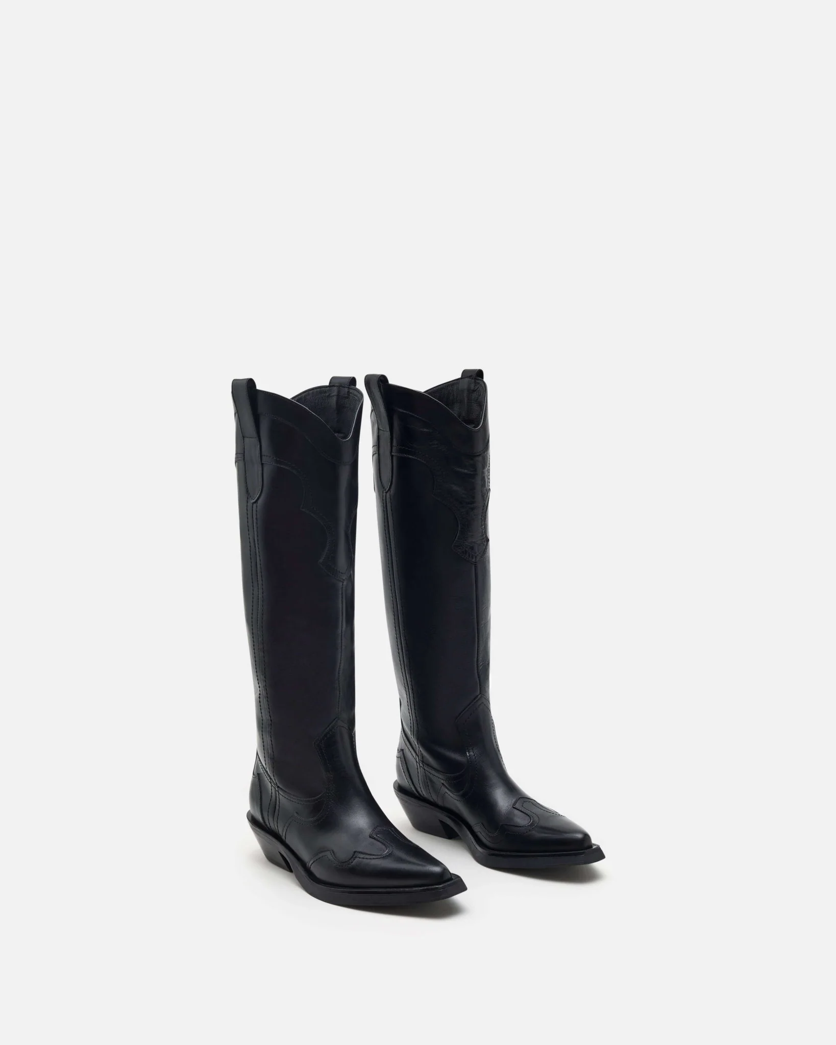 BOTTES MORRISON - En cuir avec détails brodés noir