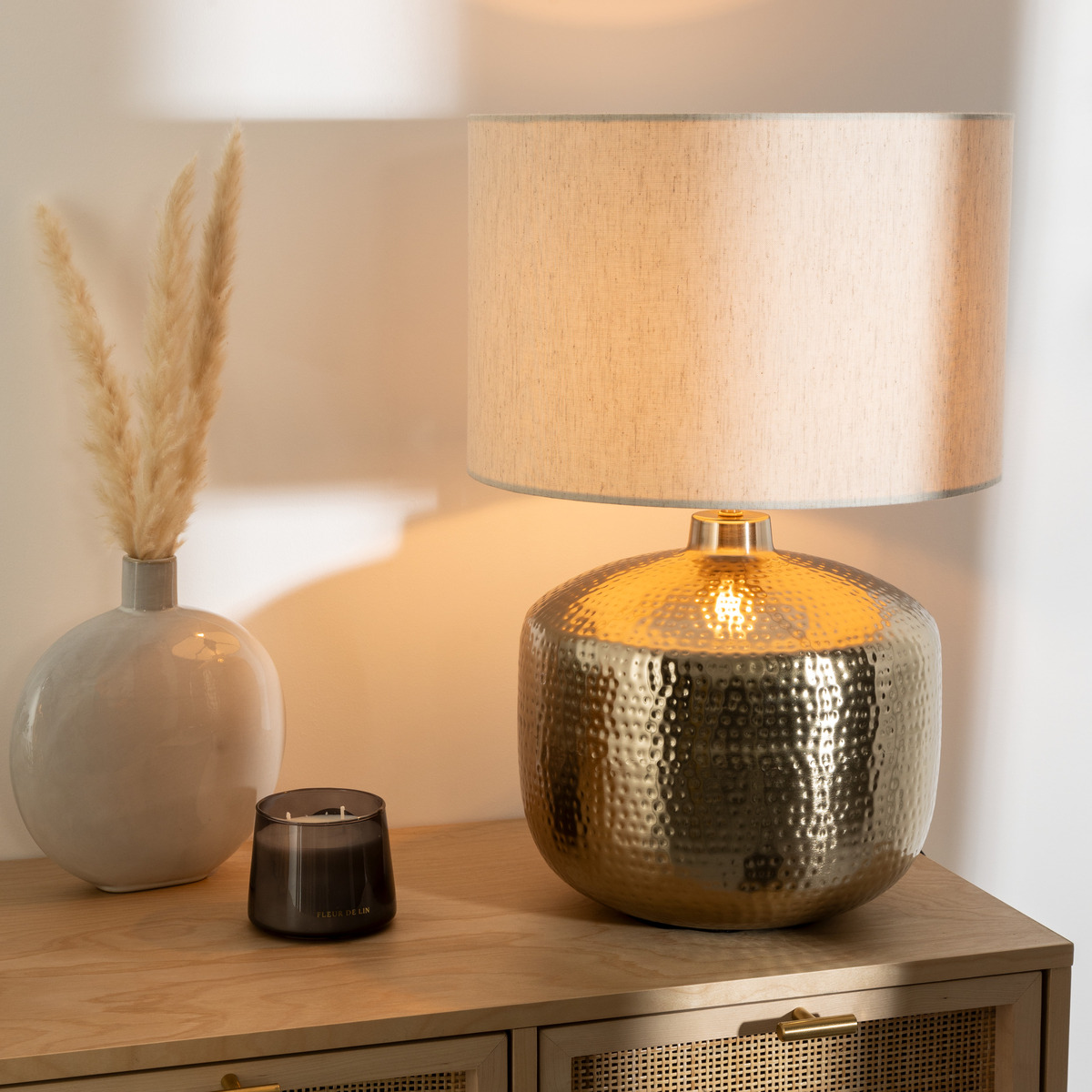 Lamp "Kais" Gilt, H.52 cm