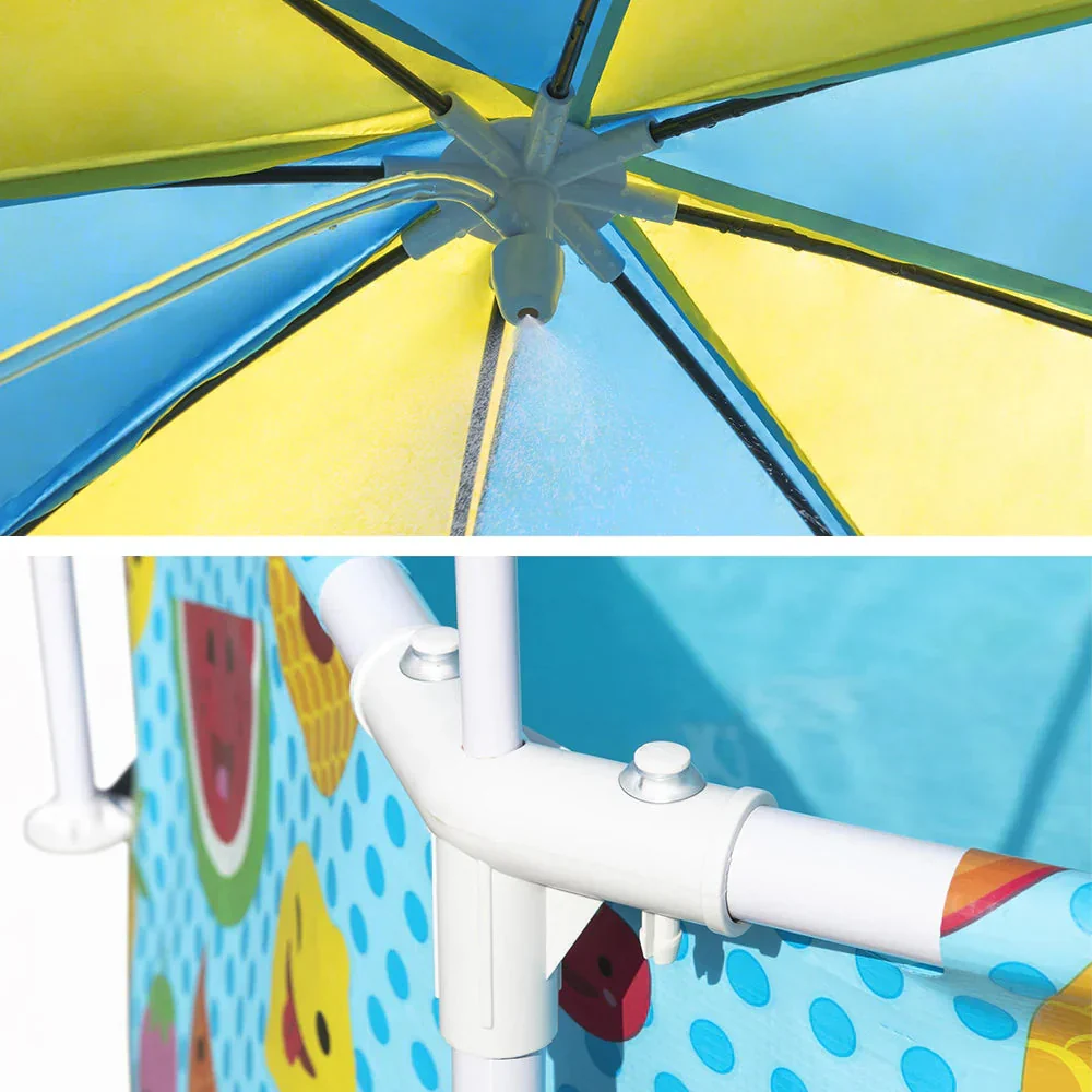 Bestway Kids Above Ground Pool With UPF 40+ Canopy, 244x51cm Steel Frame - Image 4 Bestway Kids Above Ground Pool With UPF 40+ Canopy, 244x51cm Steel Frame - Image 4