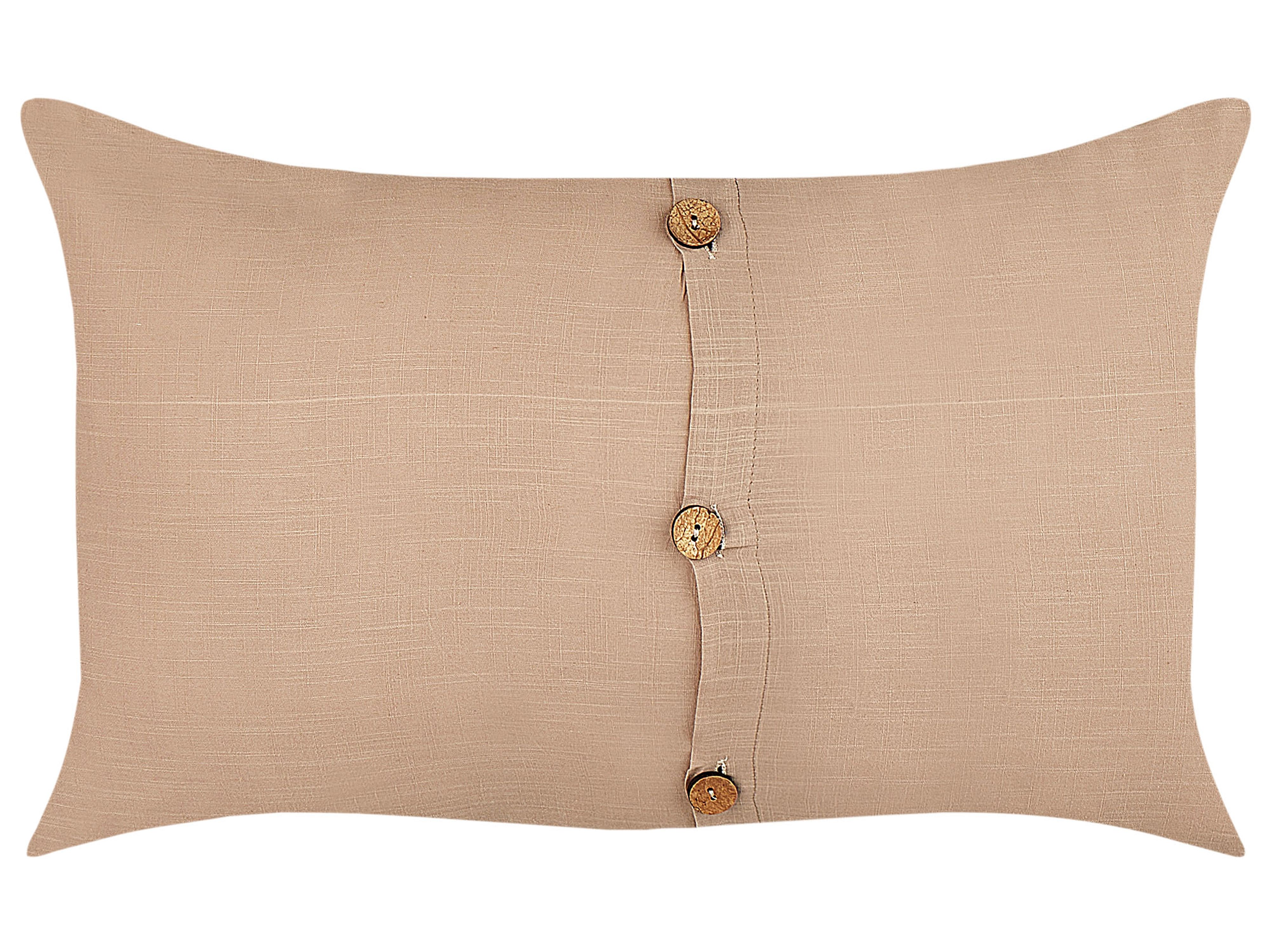 Set of 2 Decorative Cushions BANORI Linen 30 x 50 cm Beige Solid