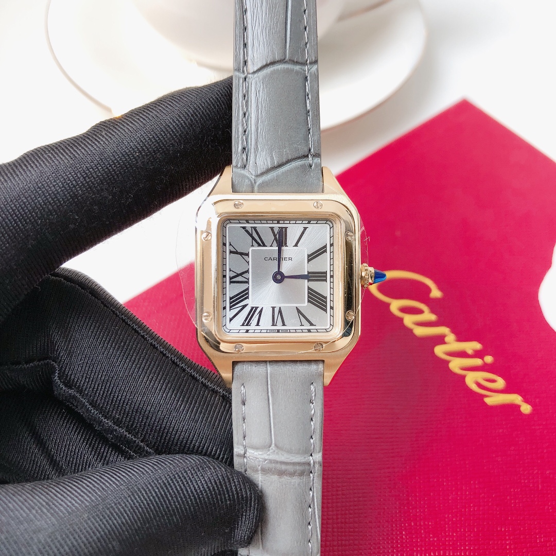 Santos Demoisell - Stainless Steel Mini - Grey Gold(1:1 replica) - Elite Watch Atelier