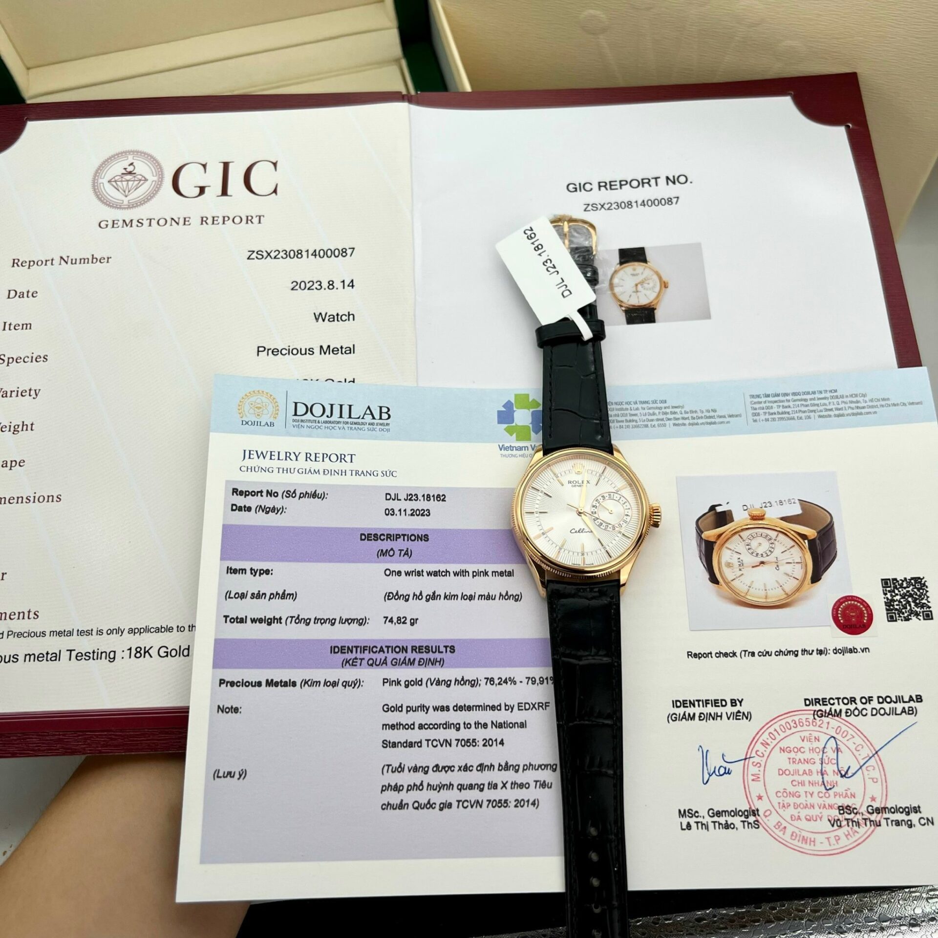 Rolex Cellini Date 50515 Gold Wrapped Replica Watch Leather Strap 39mm - Elite Watch Atelier