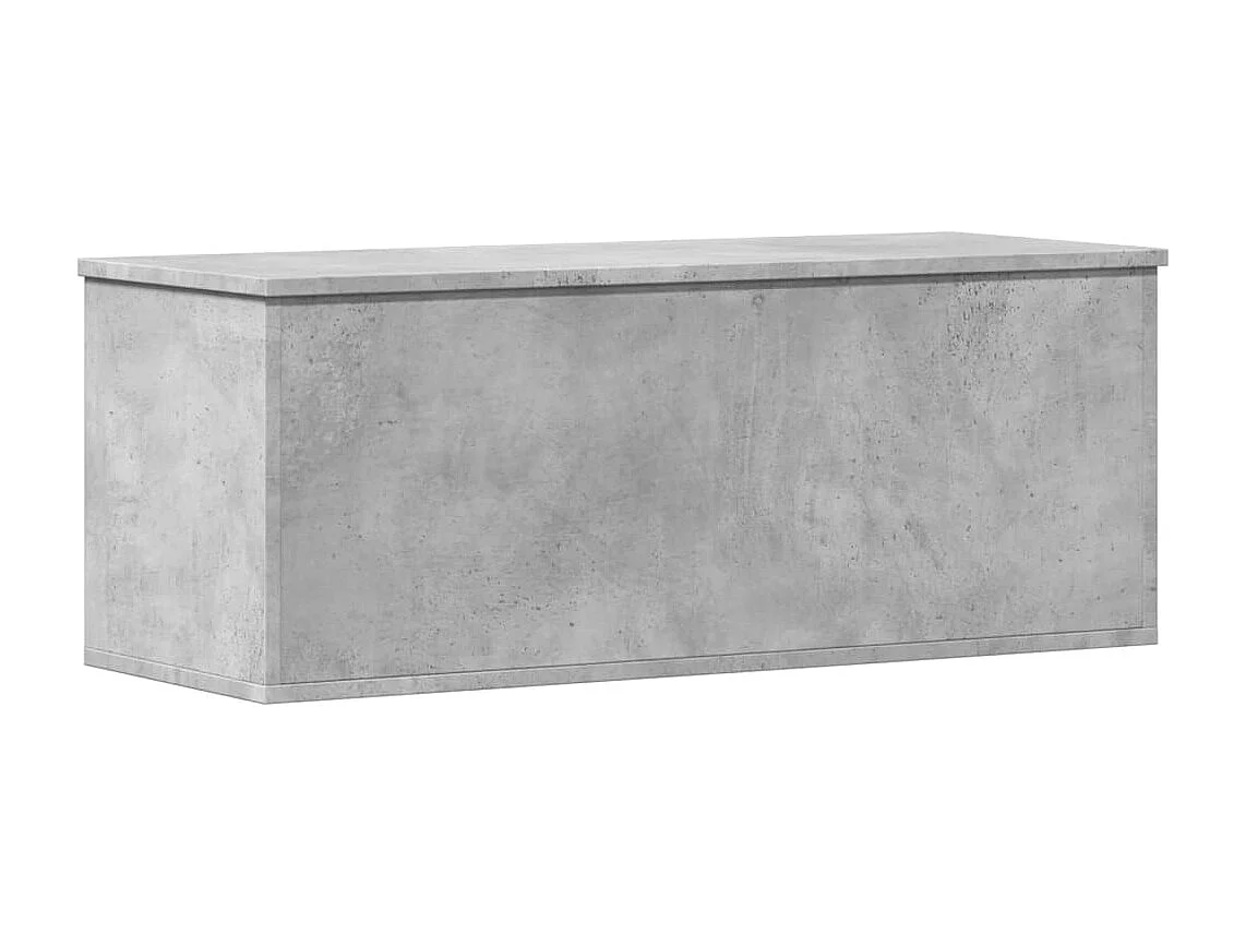 Boîte de rangement gris béton 90x35x35 cm bois d'ingénierie