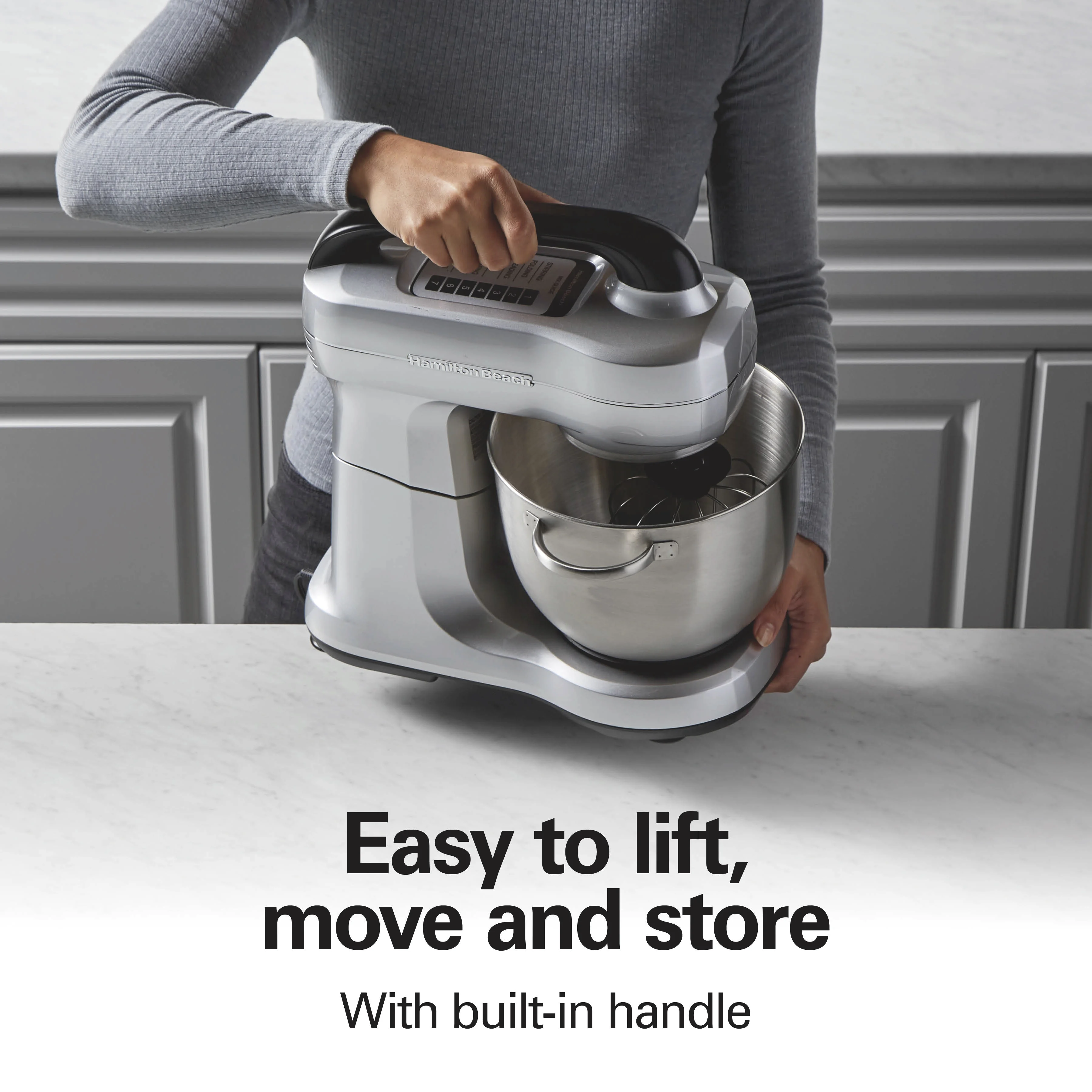 Hamilton Beach 4 Quart Stand Mixer for Kitchen, 7 Speeds, Tilt-Head, Dough Hook, Whisk & Flat Beater, Black - Image 51