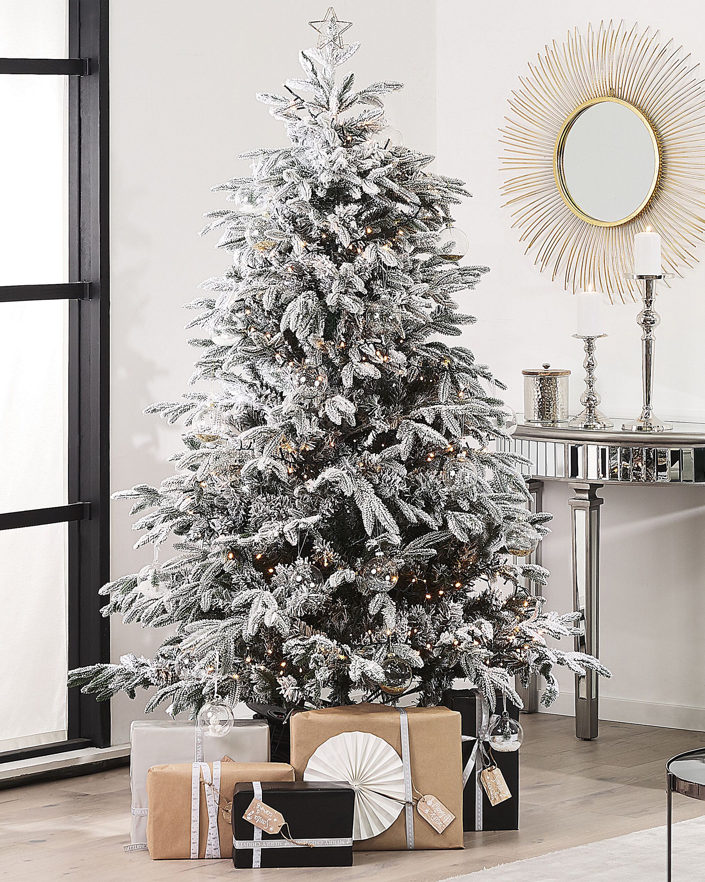 Artificial Snowy Christmas Tree BASSIE 180 cm White