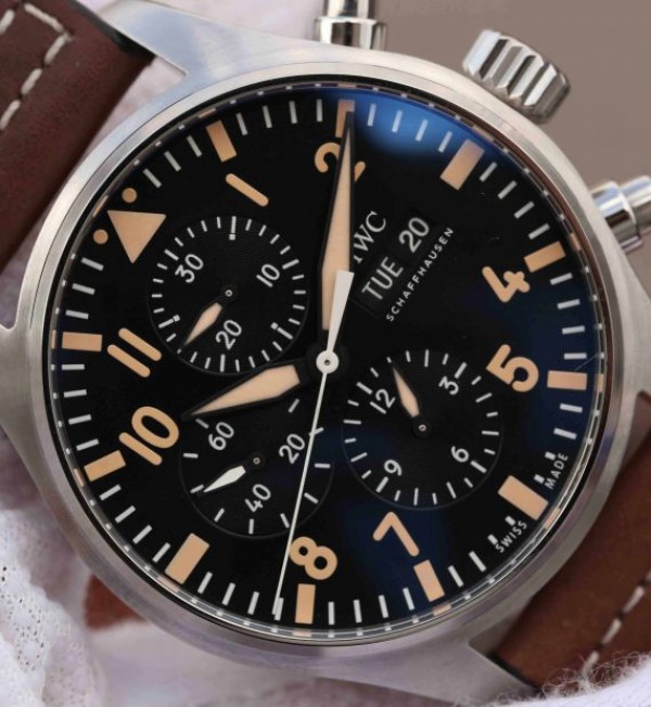 Replica IWC ZF Pilot Chrono AUS Special Edition Leather Strap A7750 - Top club