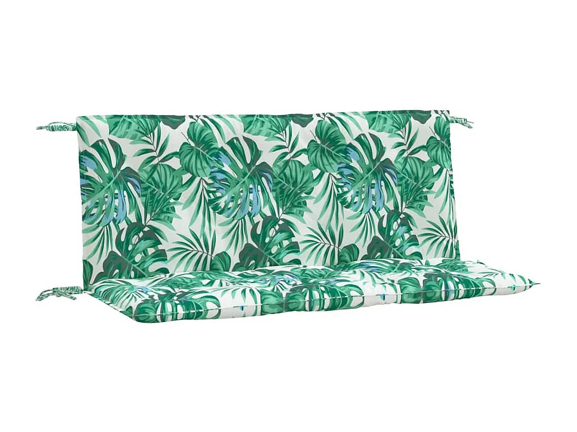 Coussins de banc de jardin lot de 2 motif de feuilles