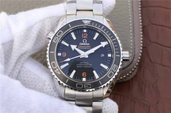 Replica Omega Planet Ocean Professional Ceramic Bezel 45mm OMF Orange Marker SS Bracelet A8500 - Elite Watch Atelier