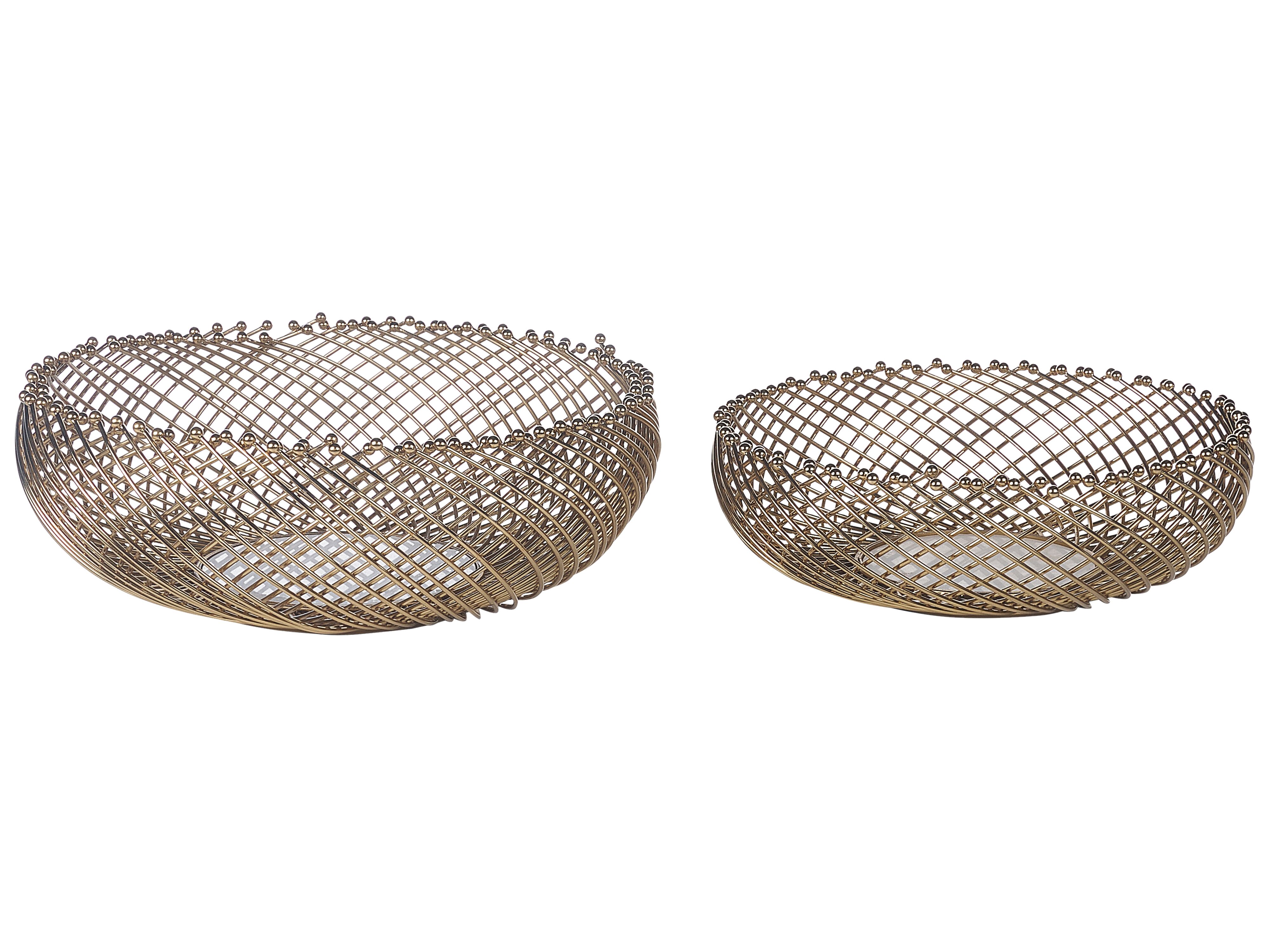 Set of 2 Bowls BALIUNG Metal Gold