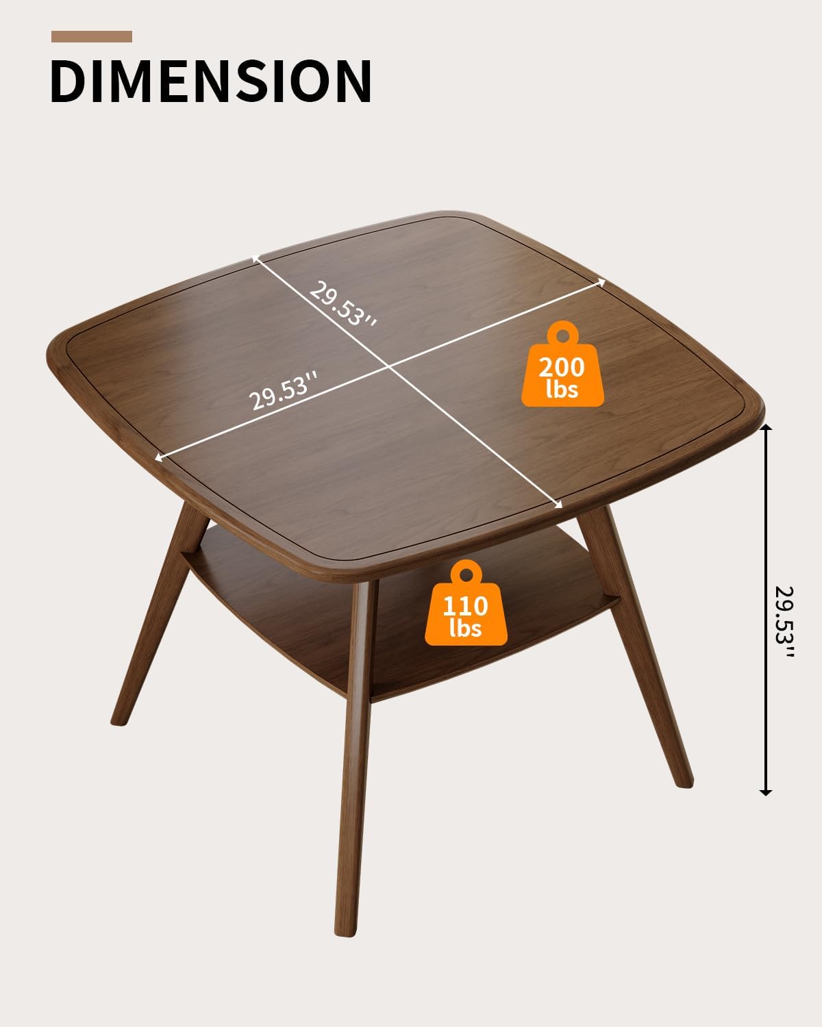 LKTART Small Dinner Table for 2, 29.5