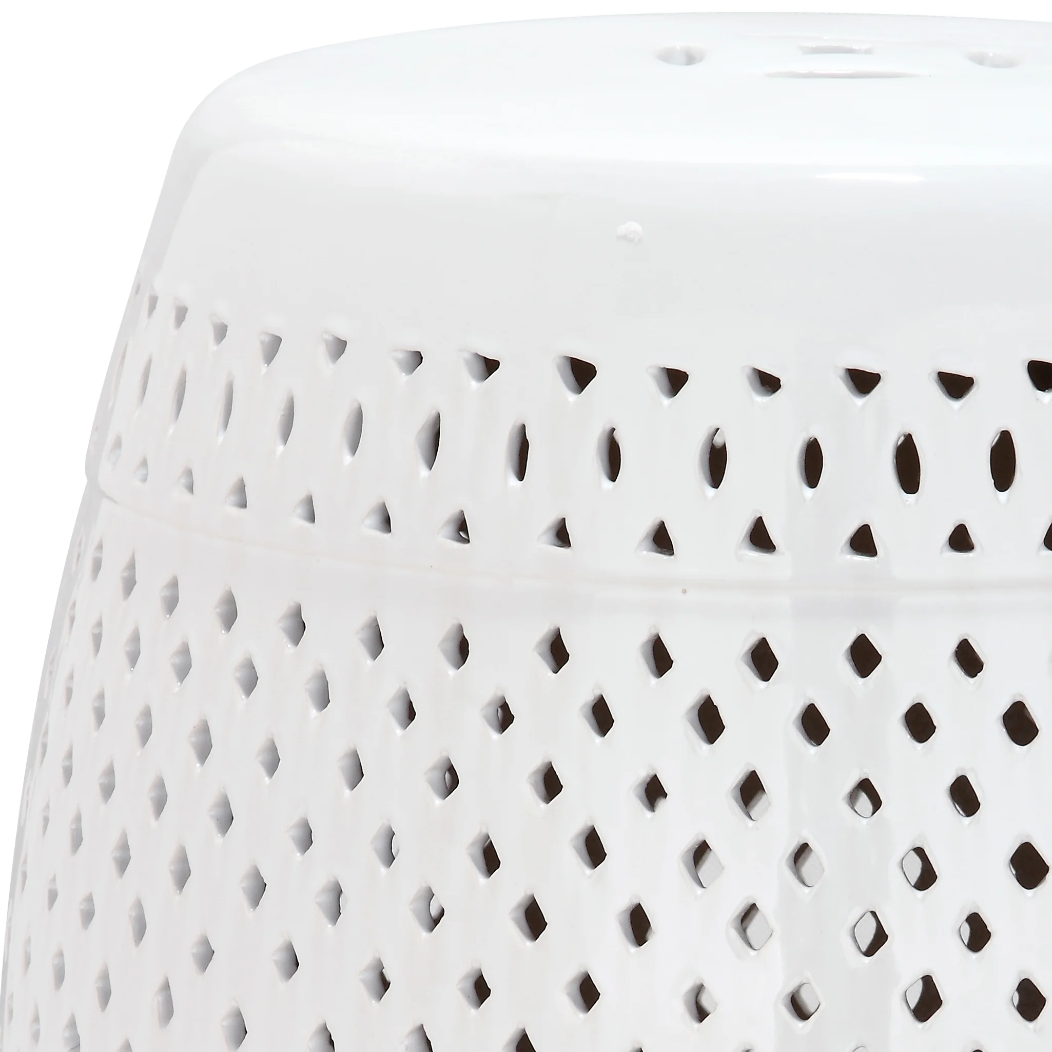 Safavieh Diamond Drum Indoor/Outdoor Garden Patio Stool, White - Image 4