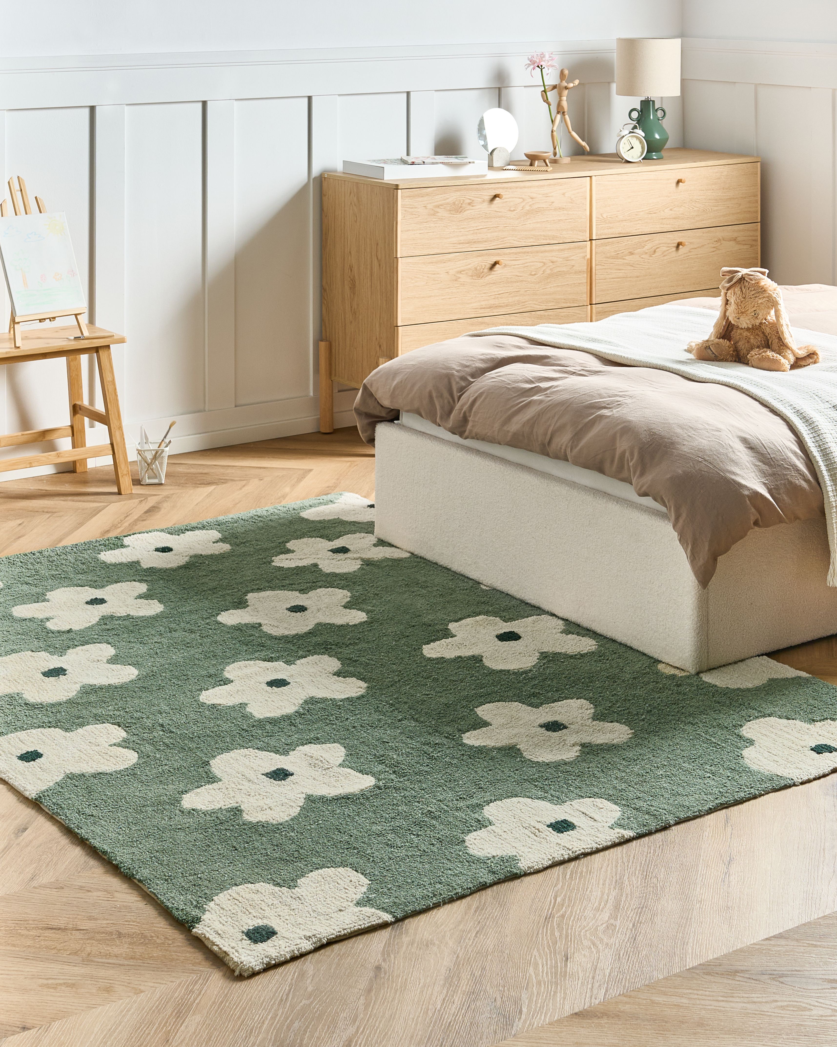 Kids Rug MOKHVA Green 160 x 230 cm Cotton