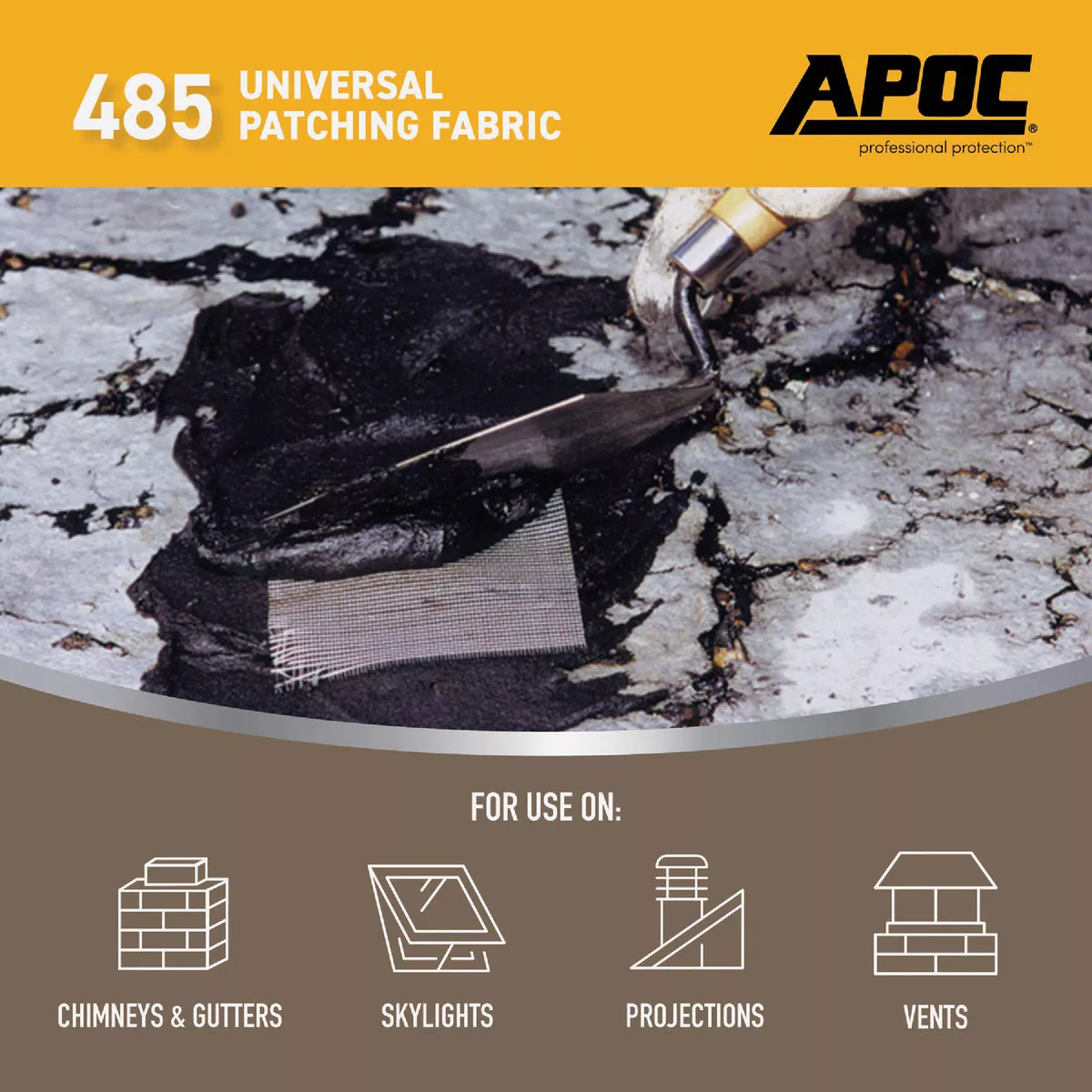 APOC 6 In. x 50 Ft. Black Universal Patching Fabric