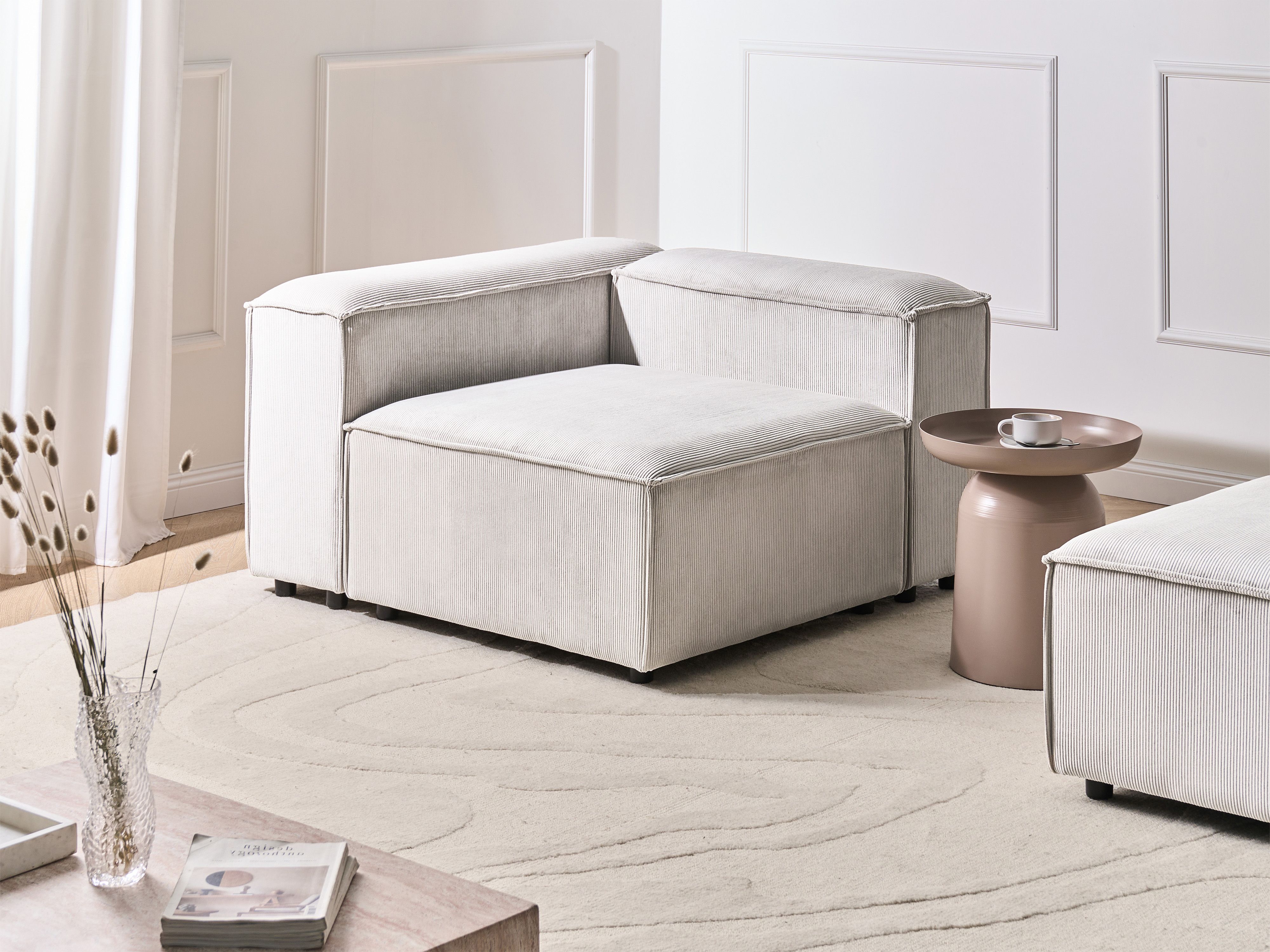 Corner Seat ARDAL Corduroy Off-White Right Hand