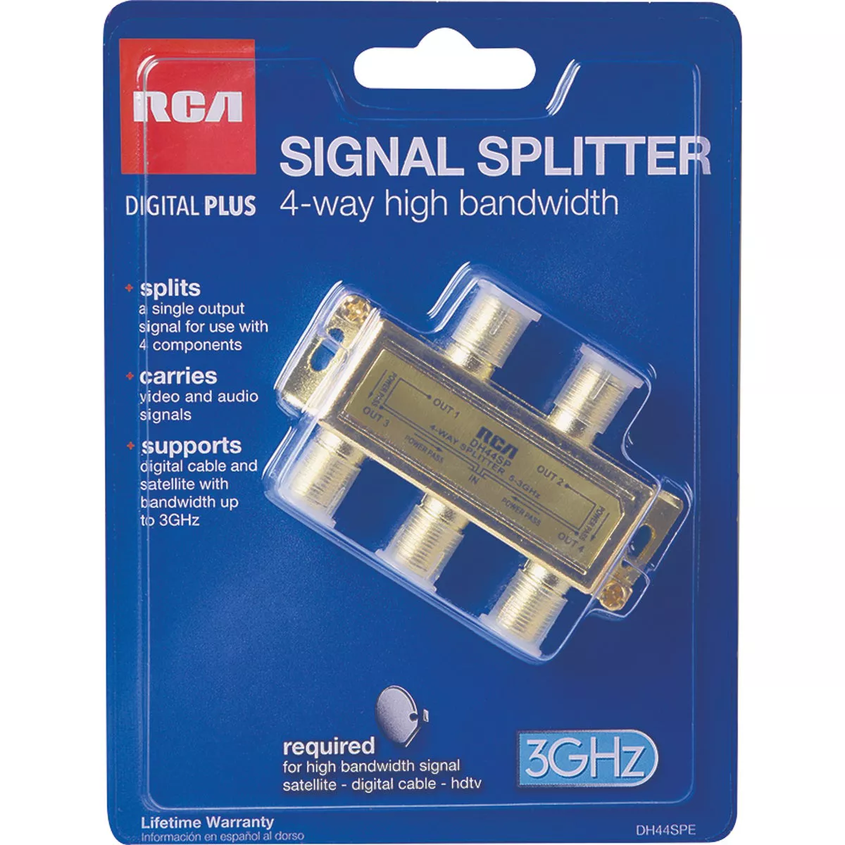 RCA Digital Plus 4-Way Coaxial Splitter