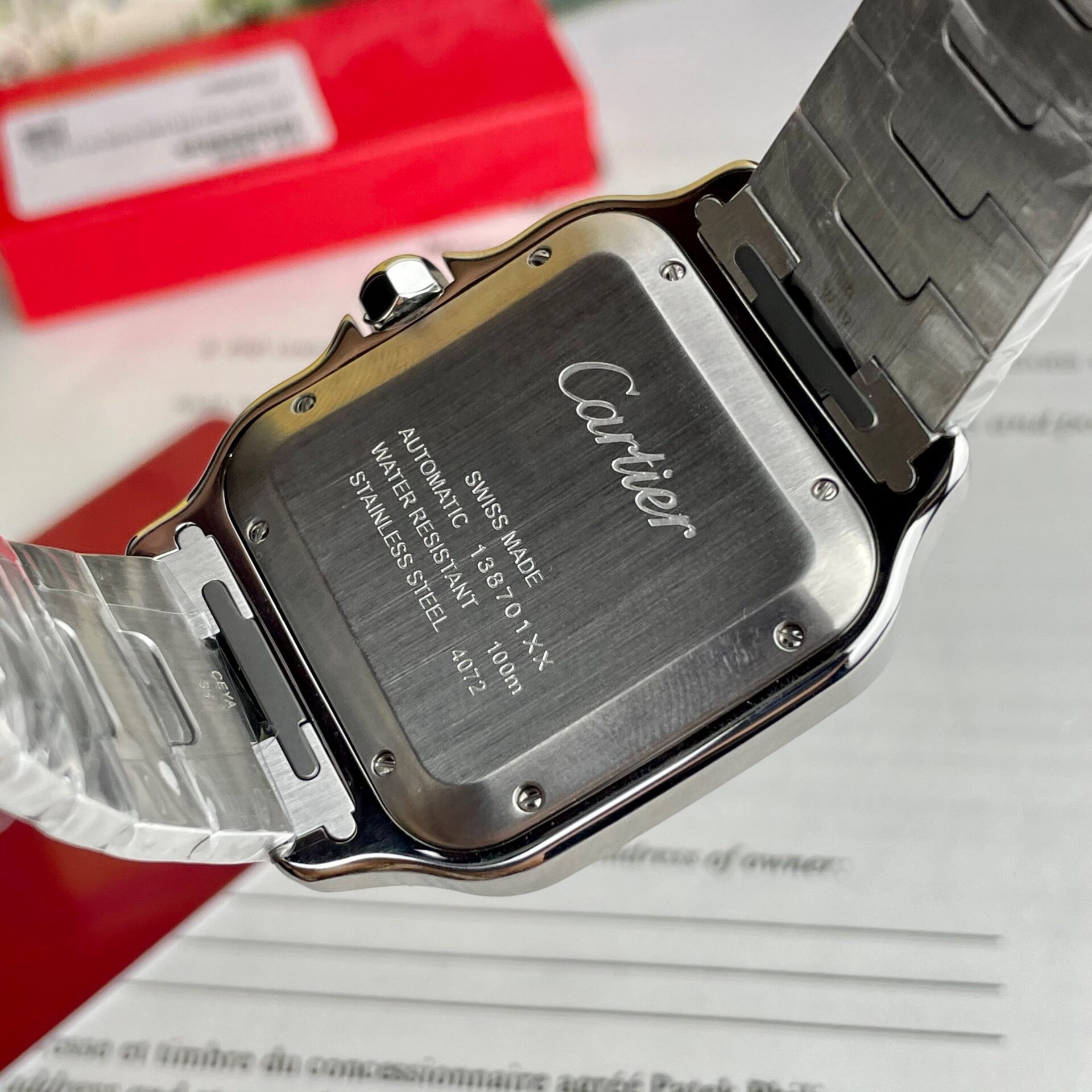 Cartier Santos WSSA0037 Replica 11 Watch Grey Dial BV Factory 39.8mm - Top club