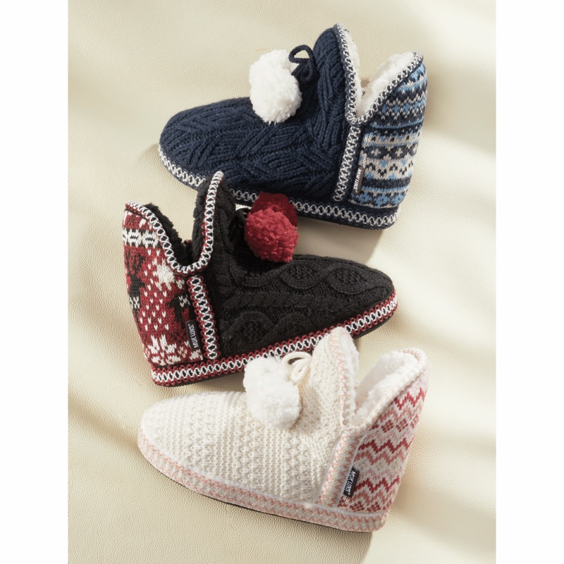 MUK LUKS Amira Slipper Bootie - MIDNIGHT VELVET CATALOG