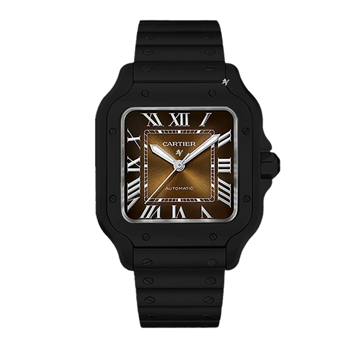 Fake Cartier Replica Watch Santos Limited Edition Black DLC-PVD(1:1 replica) - Top club