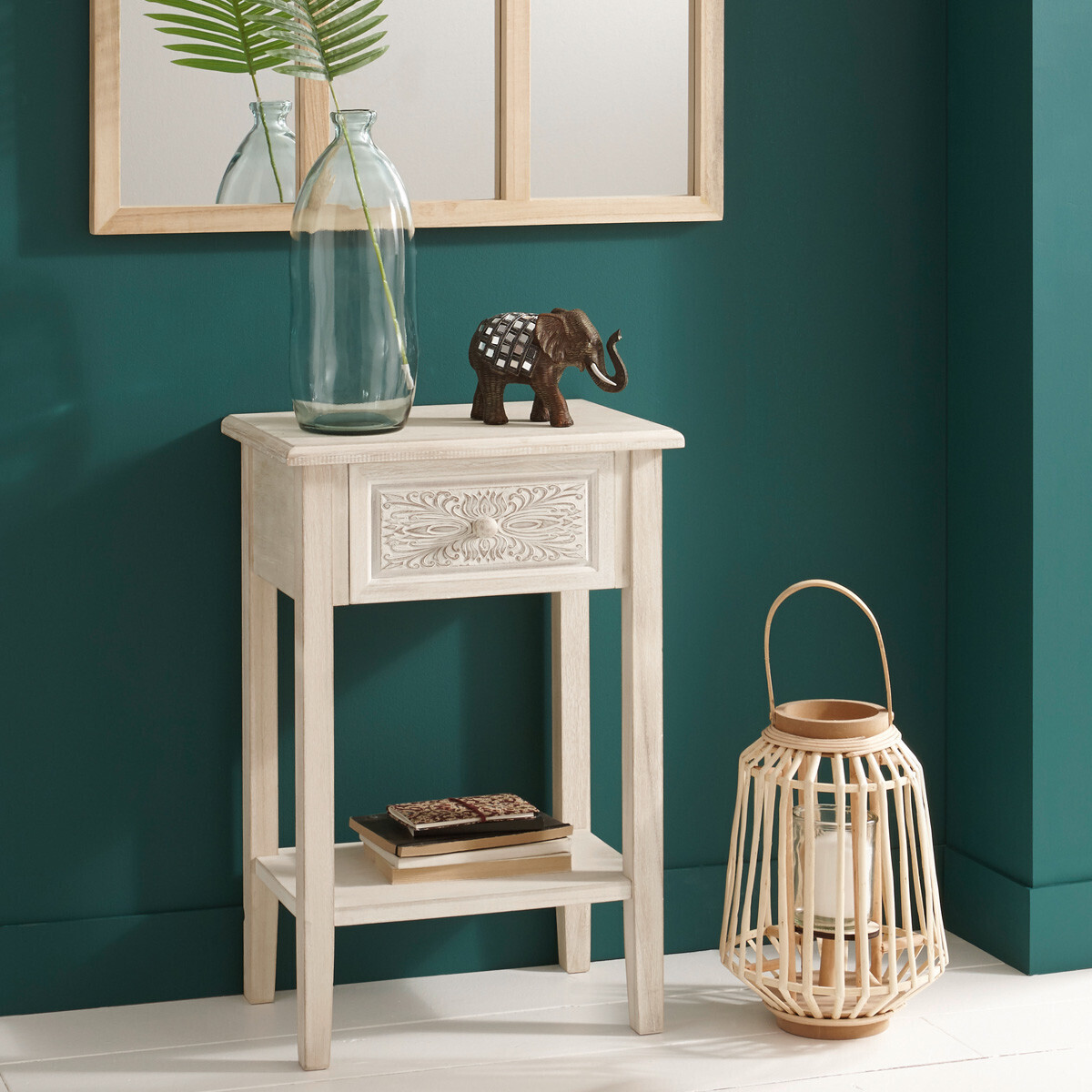 Bedside table "Hina" White, H.67,5 cm