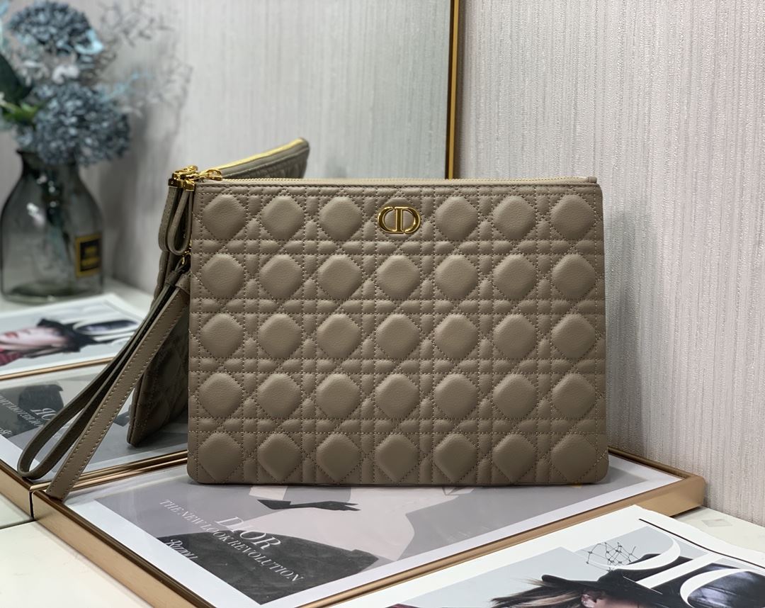 Lagre Dior Caro Daily Pouch Pink/Black/Blue/Brown For Women‎ 12in/30cm CD S5086UWHC_M81P1:1High-quality replica