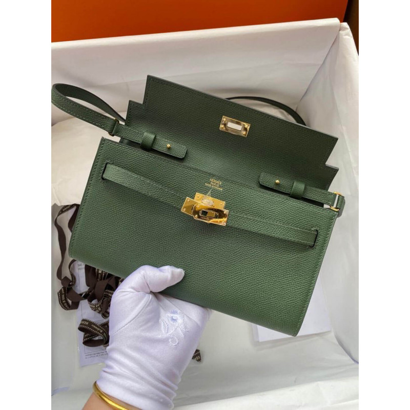 Replica Hermes Kelly Wallet To Go Woc 499041 Army Green1:1High-quality replica