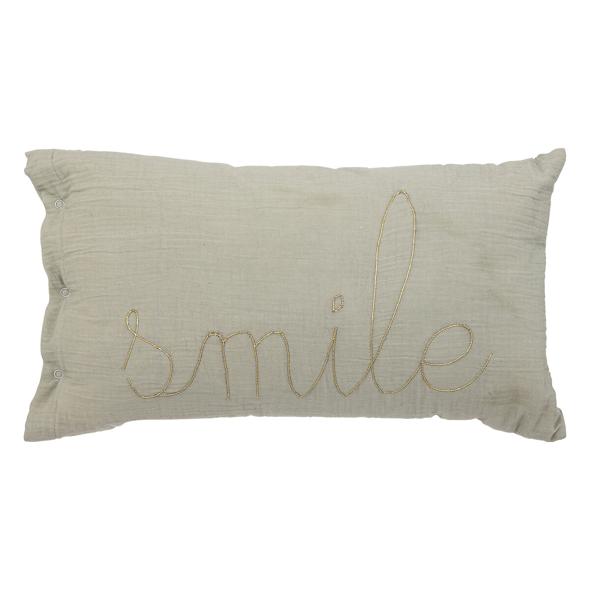 Rectangular cushion "Lili" Cotton gauze, white, 50x30 cm