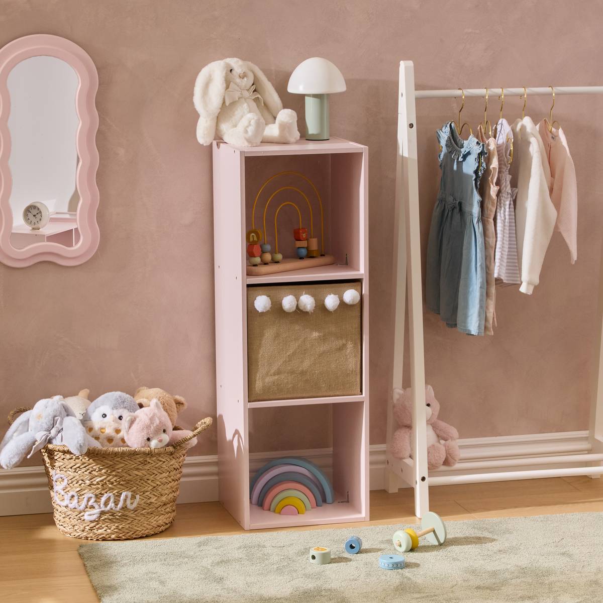Children's shelf "Mix'n modul" Pink, 32.4x30 cm