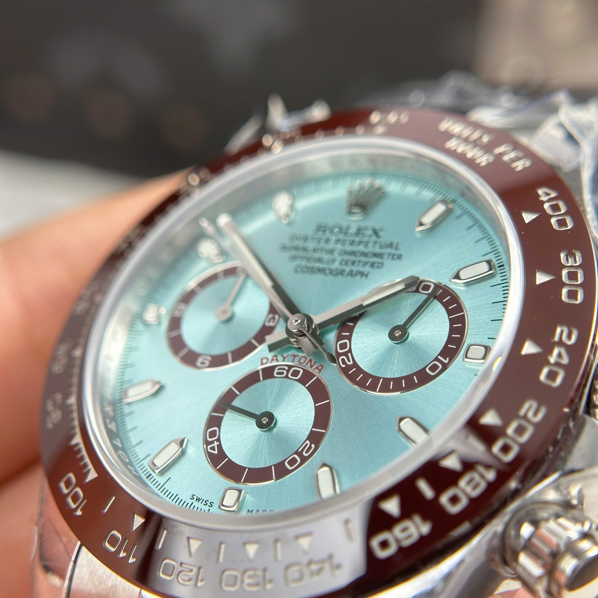 Rolex Daytona Ice Blue 116506 Best Replica Watches Refined Weight 180 Grams QF Factory 40mm - Top club