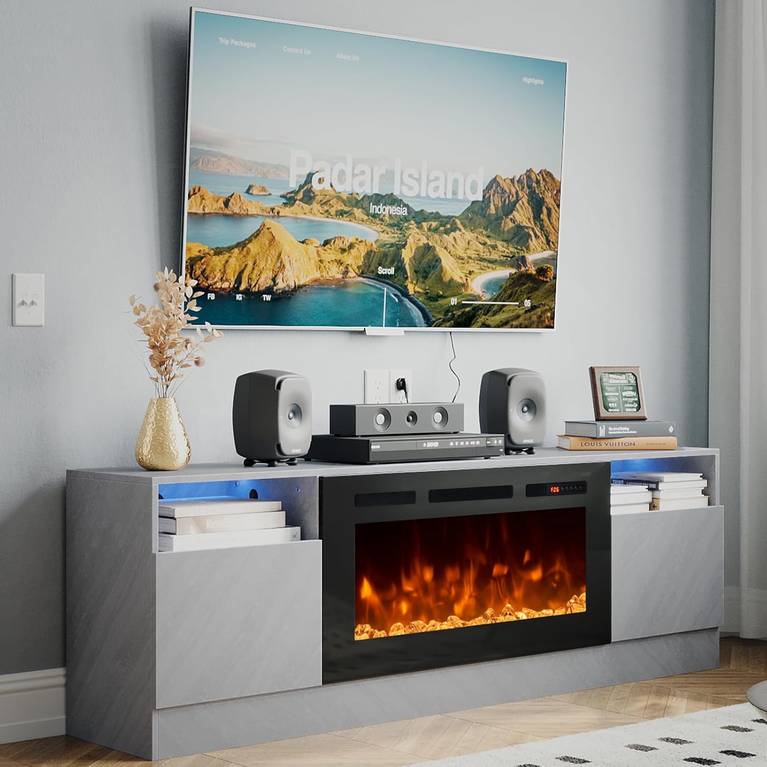 oneinmil Fireplace TV Stand with 36