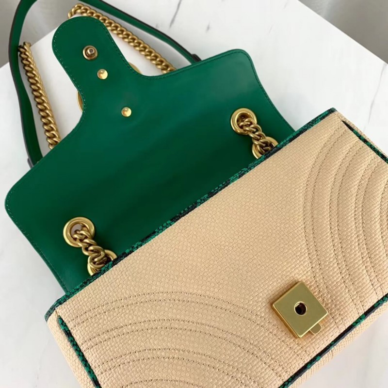 Replica Gucci Online Exclusive Gg Marmont Raffia Small Shoulder Bag 4434971:1High-quality replica