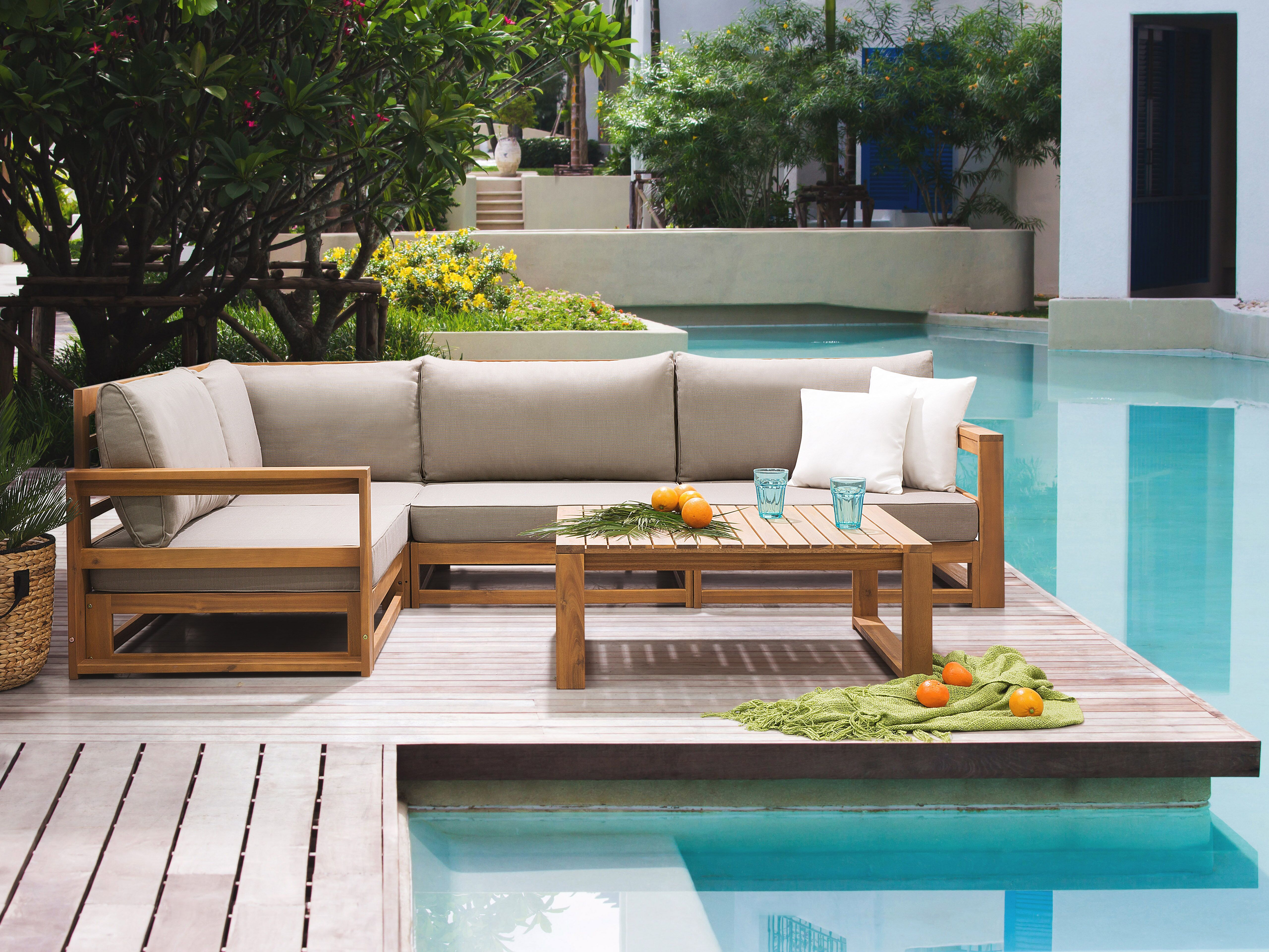 Outdoor Cushion Cover Set TIMOR Taupe
