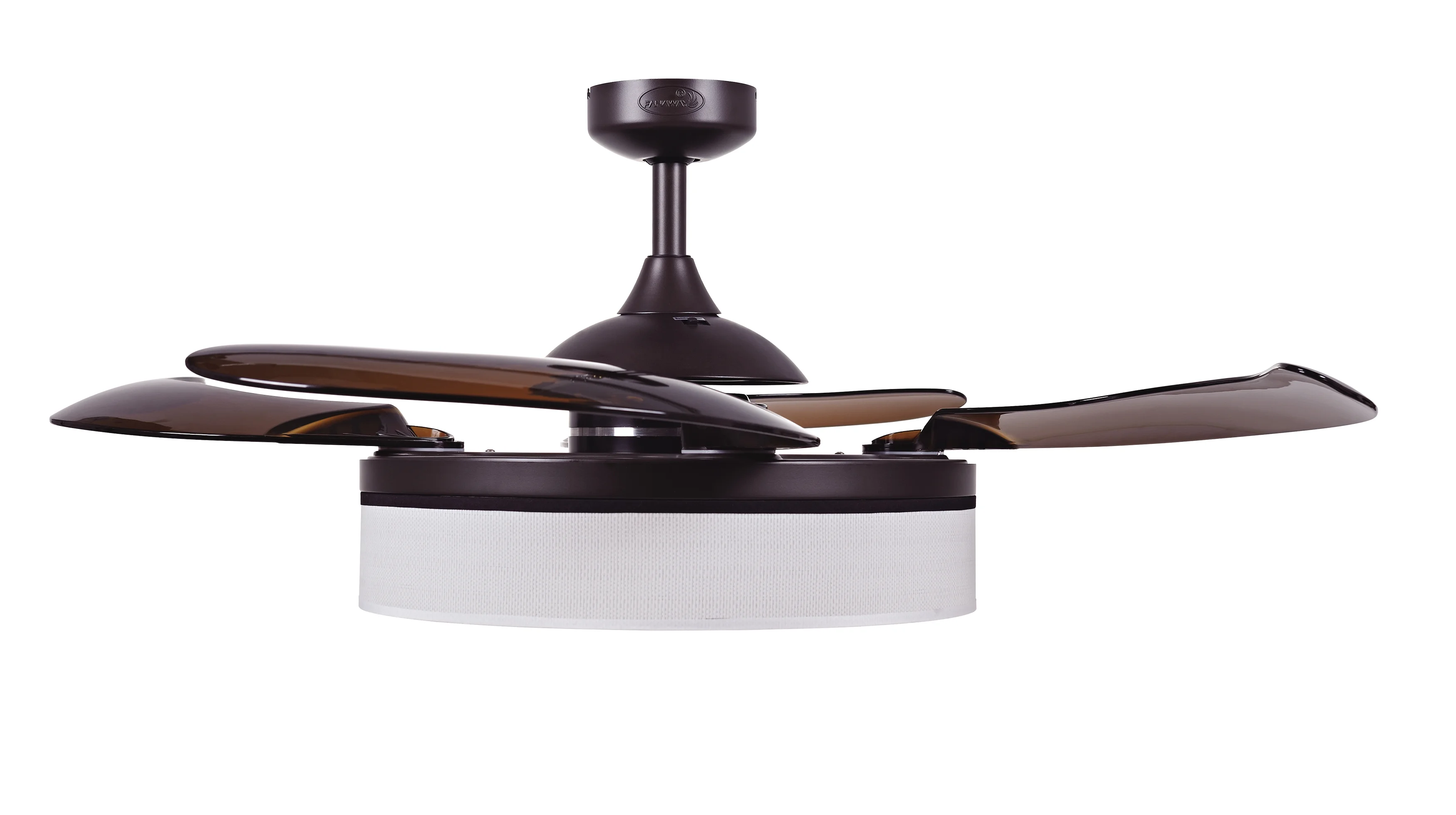 Fanaway 51103101 Fraser 48-inch Oil Rubbed Bronze and Amber AC Ceiling Fan with Light