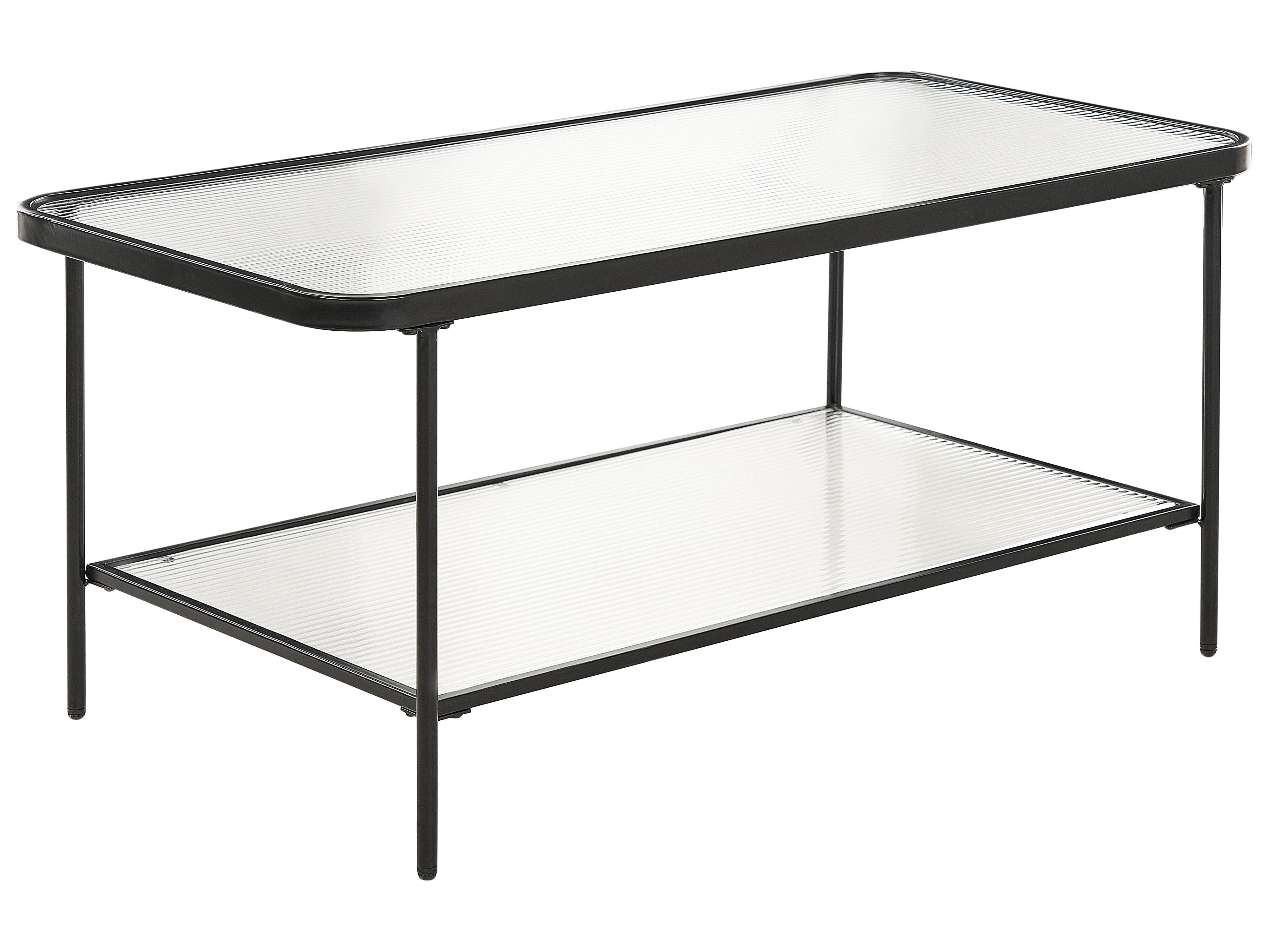 Coffee Table BLAIR Tempered Glass Black