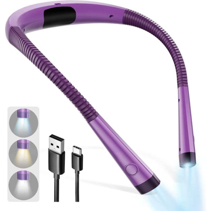 Verstelbare LED-halsleeslamp met Oplaadbare Batterij en 6 Helderheidsniveaus